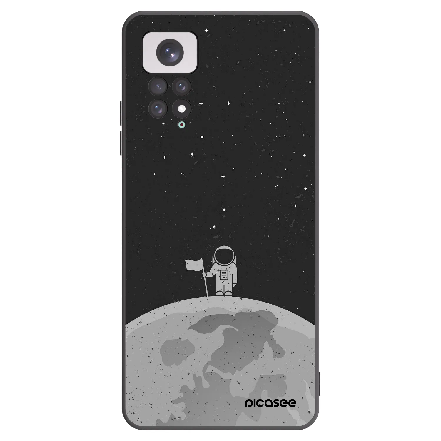 Picasee silikonski črni ovitek za Xiaomi Redmi Note 11 - Astronaut