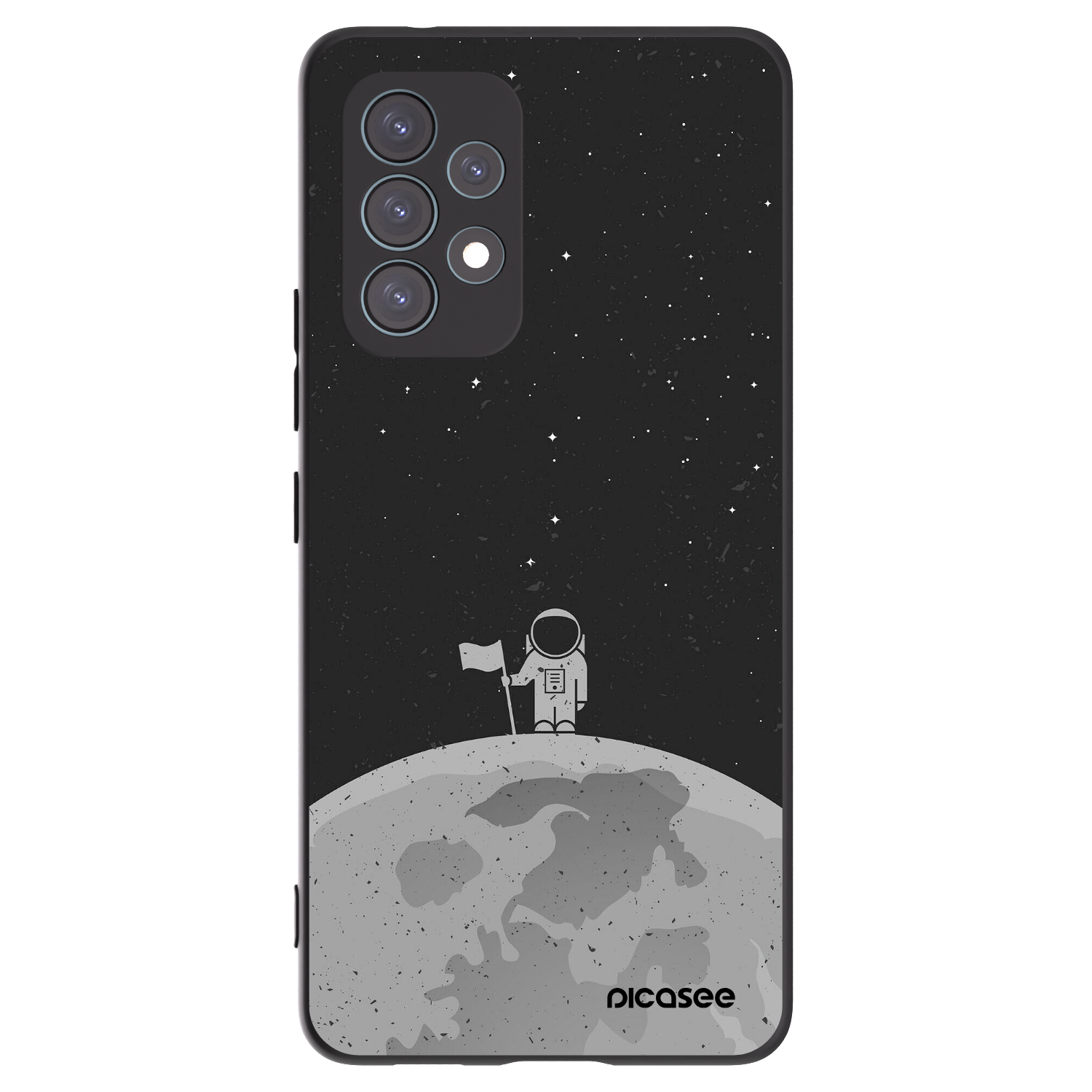 Picasee silikonski črni ovitek za Samsung Galaxy A53 5G A536 - Astronaut