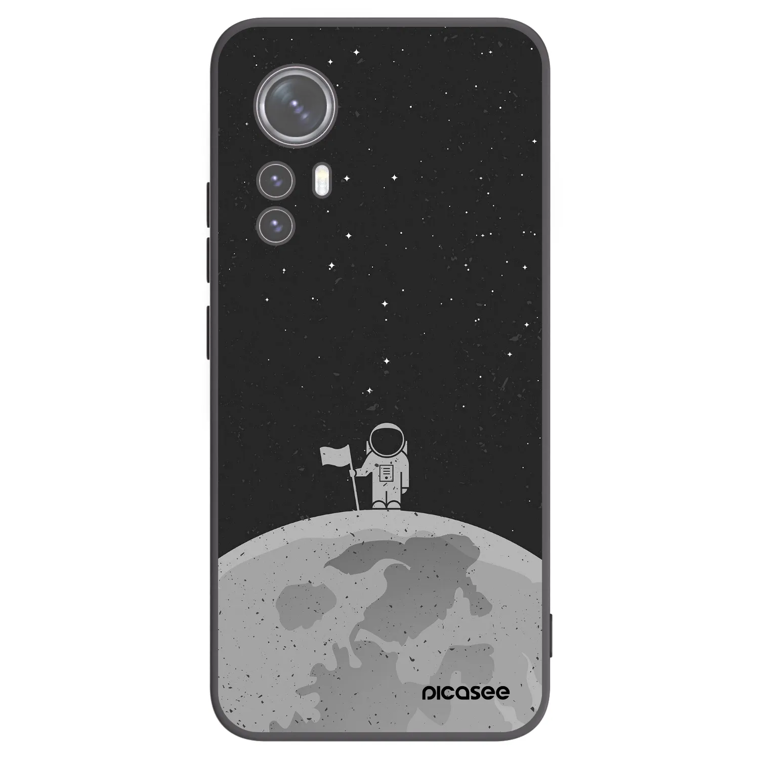 Picasee silikonski črni ovitek za Xiaomi 12 - Astronaut