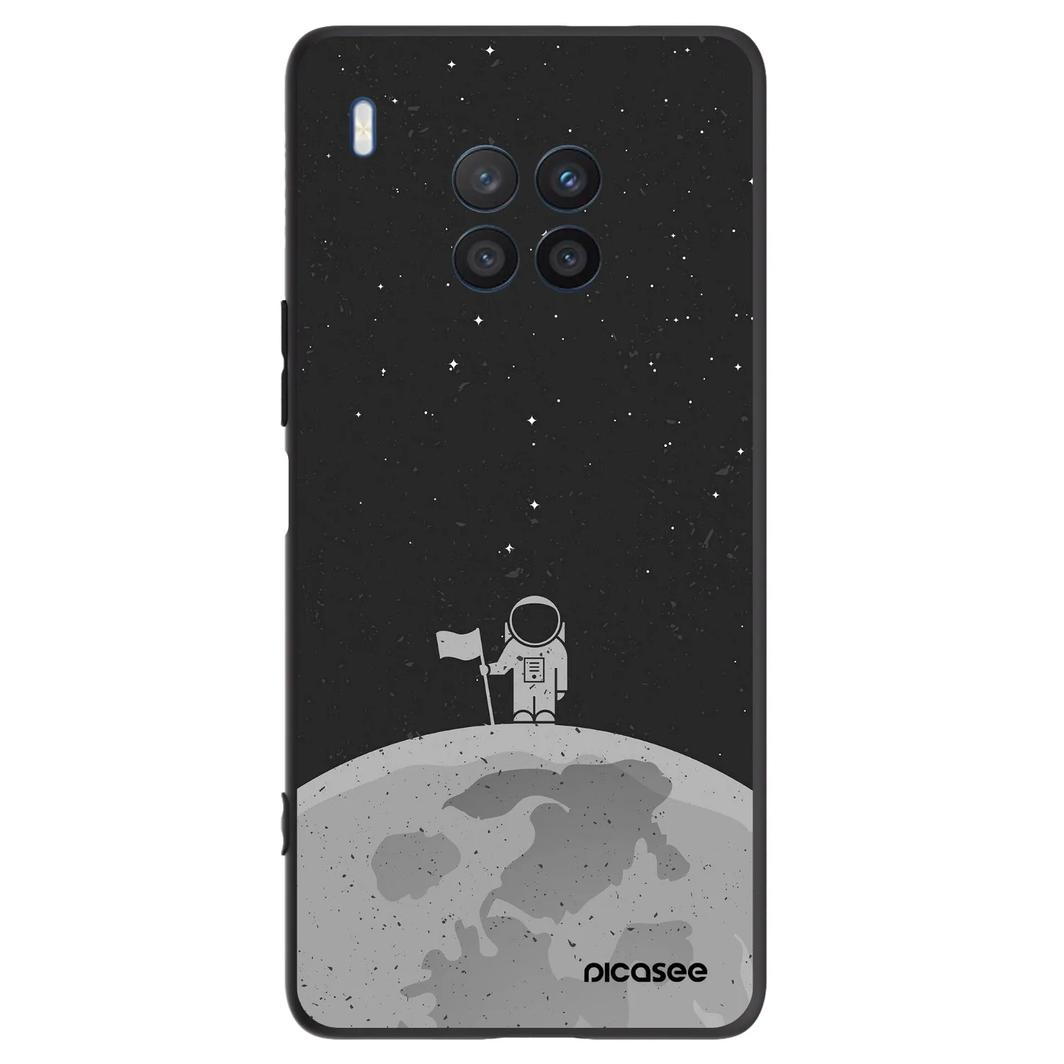 Picasee silikonski črni ovitek za Honor 50 Lite - Astronaut