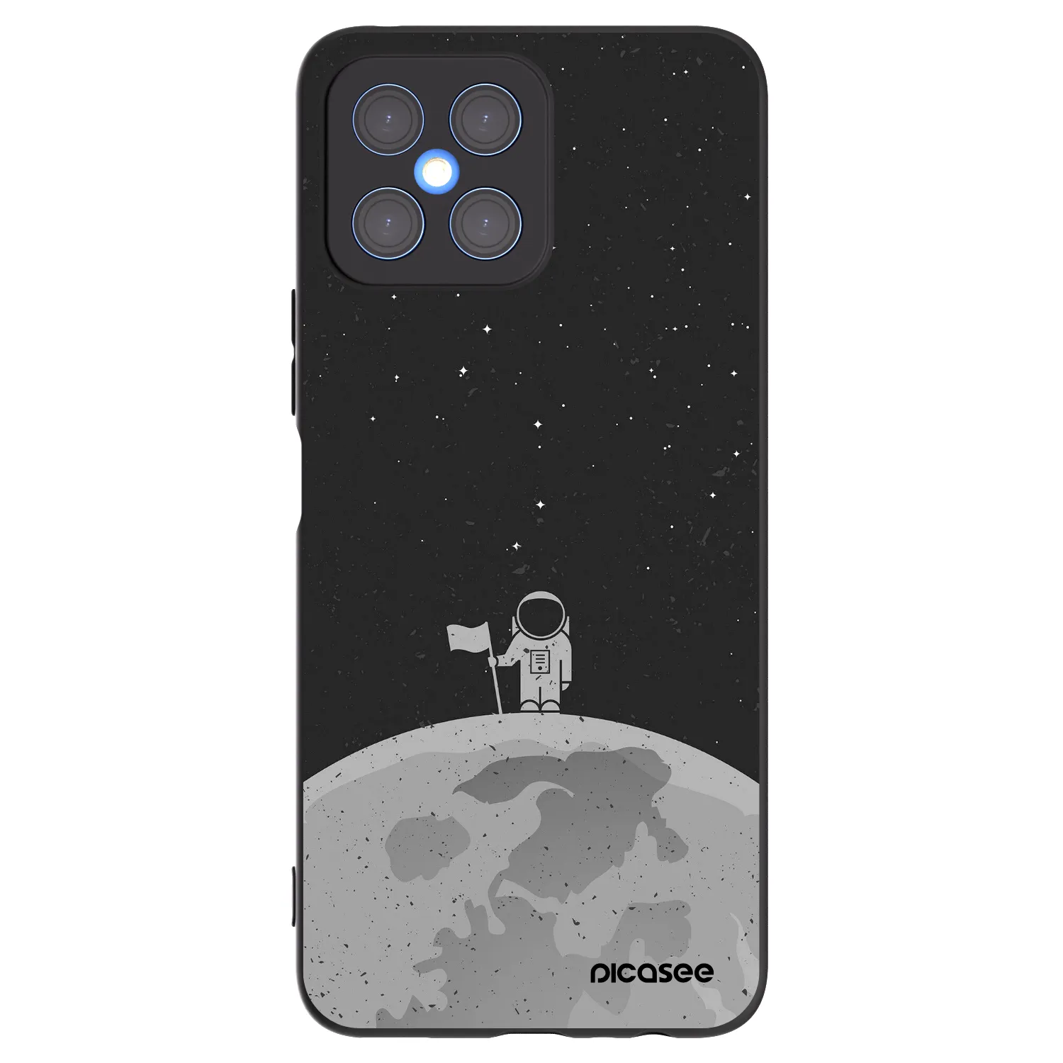 Picasee silikonski črni ovitek za Honor X8 4G - Astronaut