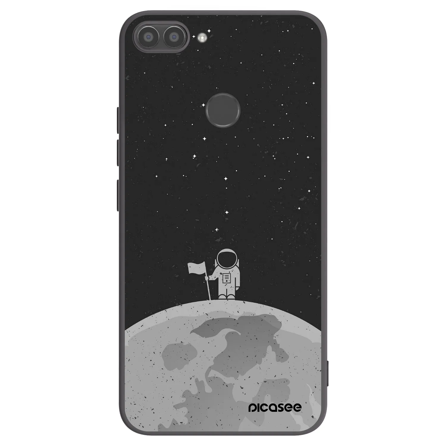Picasee silikonski črni ovitek za Huawei P Smart - Astronaut