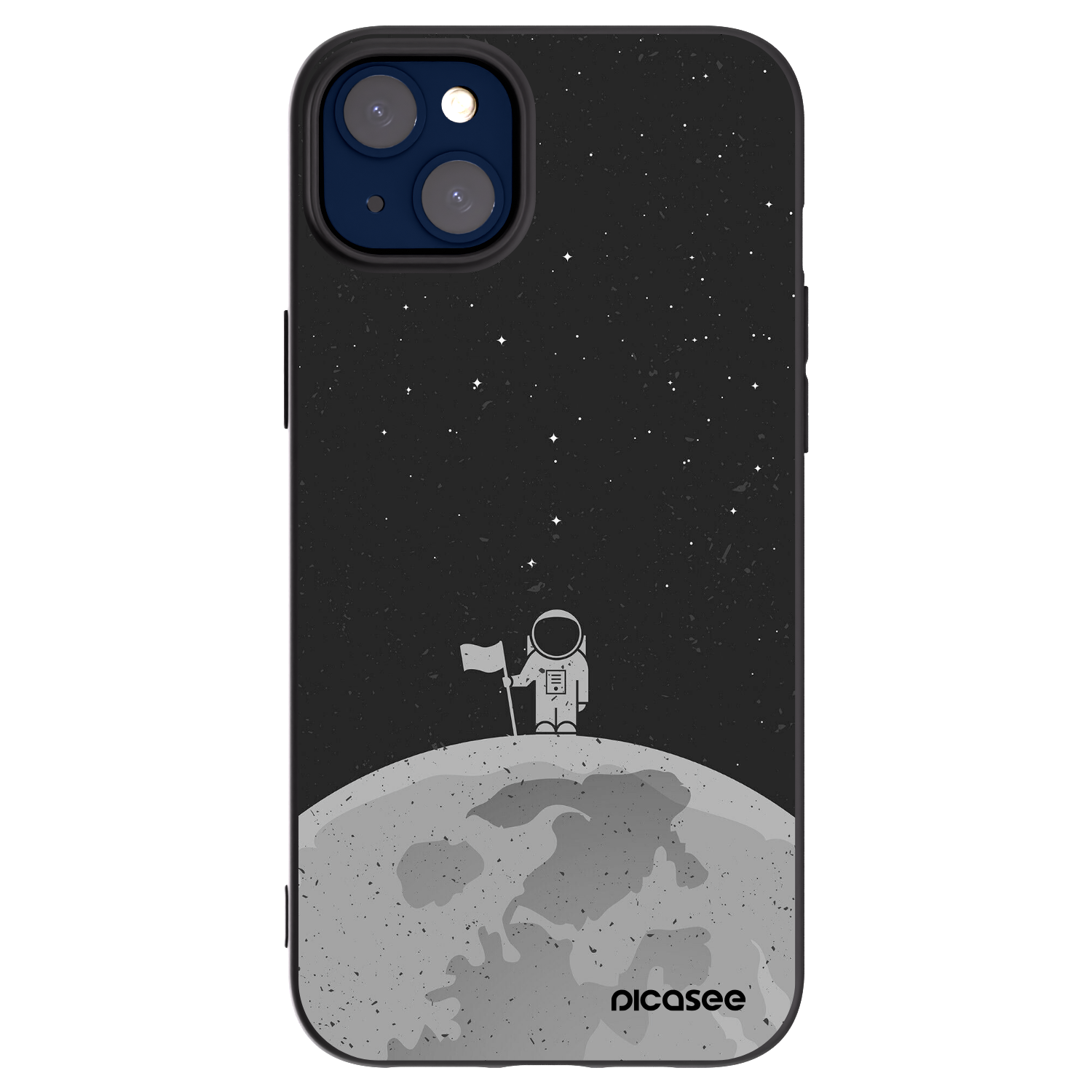 Picasee silikonski črni ovitek za Apple iPhone 14 Plus - Astronaut