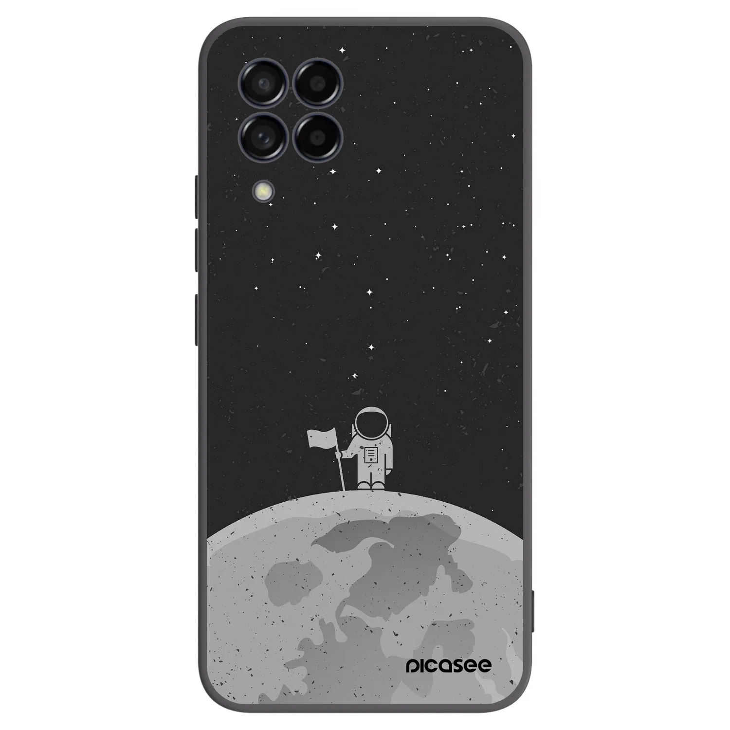Picasee silikonski črni ovitek za Samsung Galaxy M53 5G - Astronaut