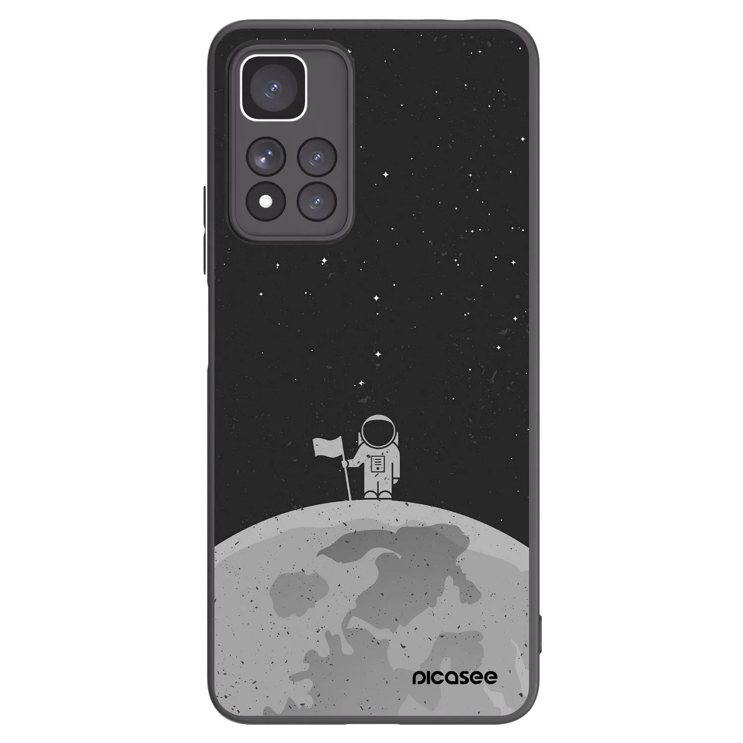 Picasee silikonski črni ovitek za Xiaomi Redmi Note 11 Pro+ 5G - Astronaut