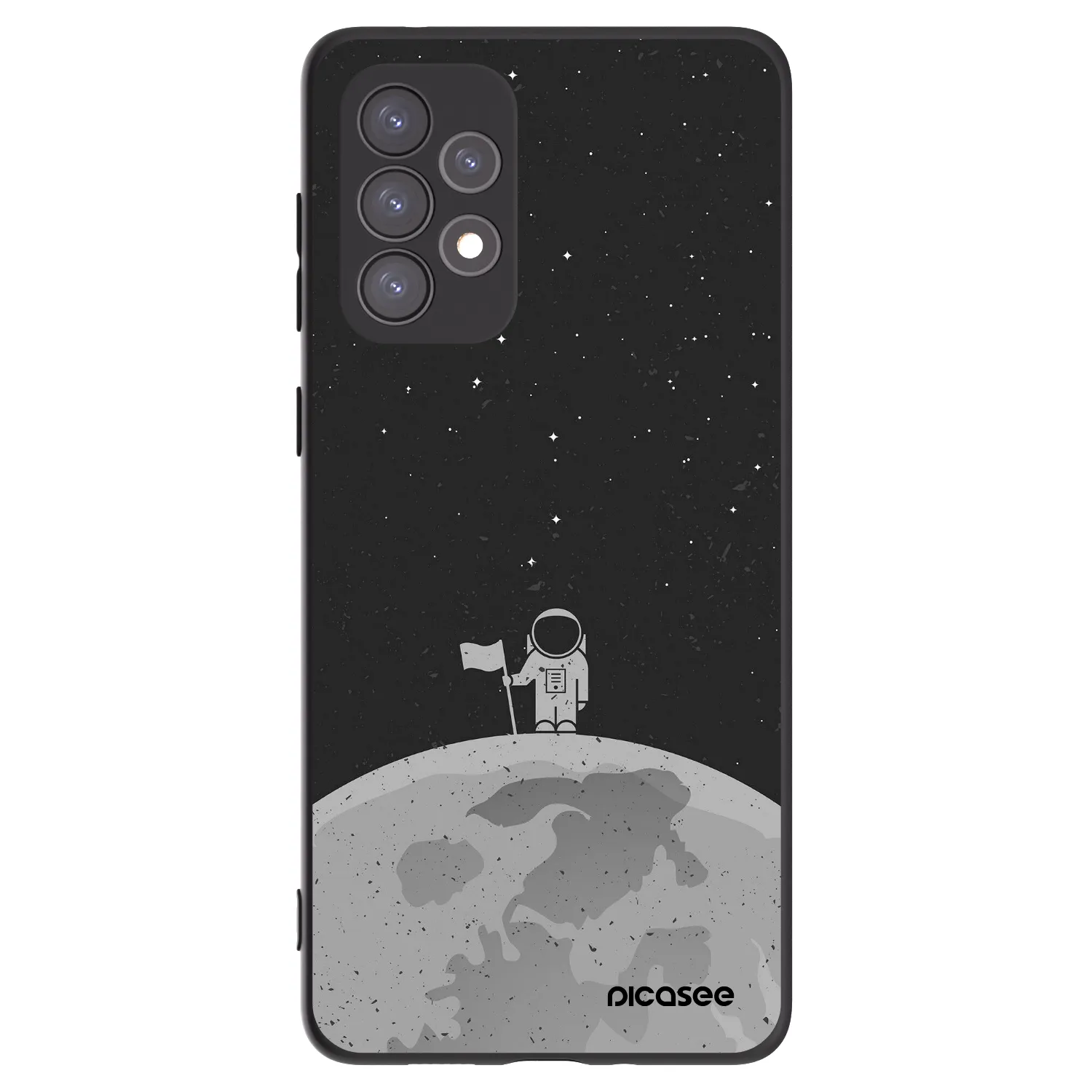 Picasee silikonski črni ovitek za Samsung Galaxy A73 5G - Astronaut