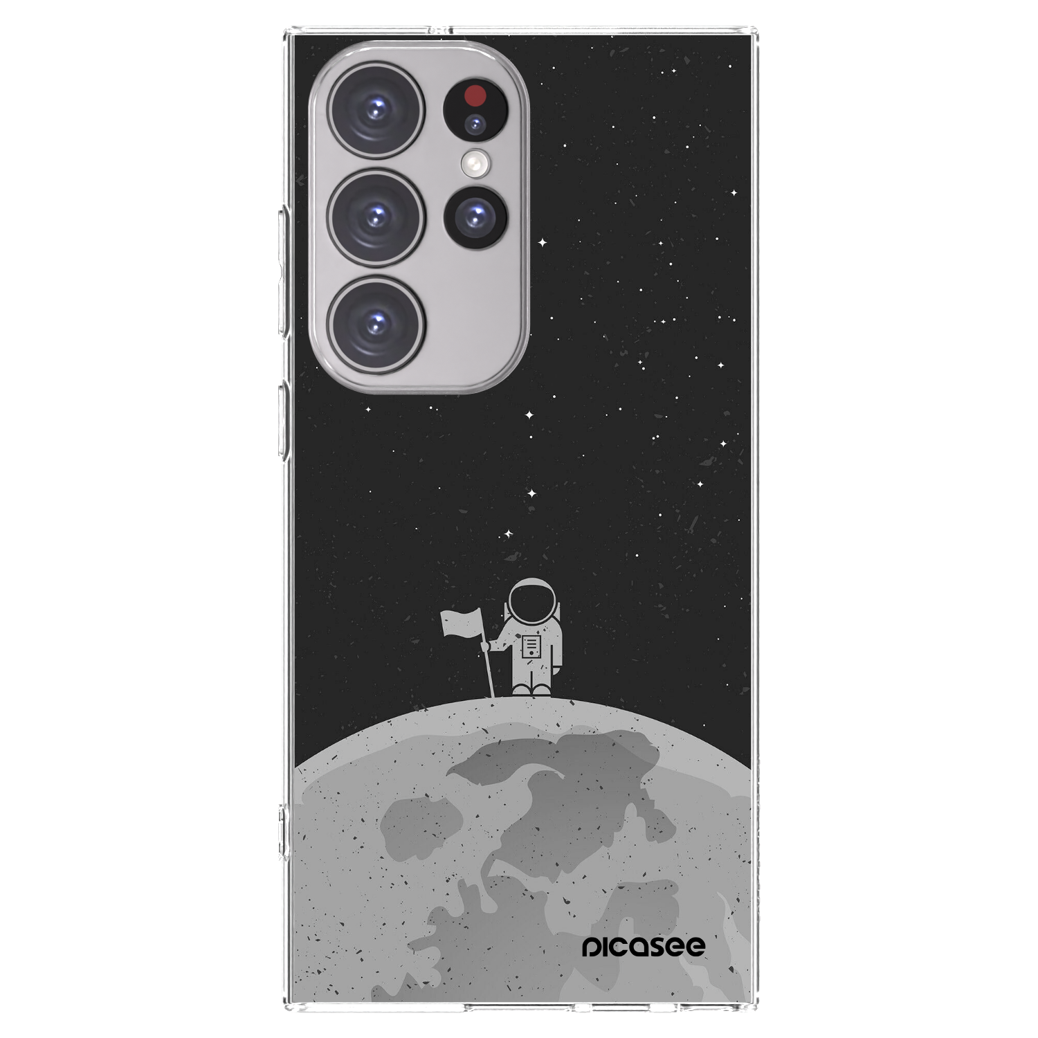 Picasee silikonski prozorni ovitek za Samsung Galaxy S23 Ultra 5G - Astronaut
