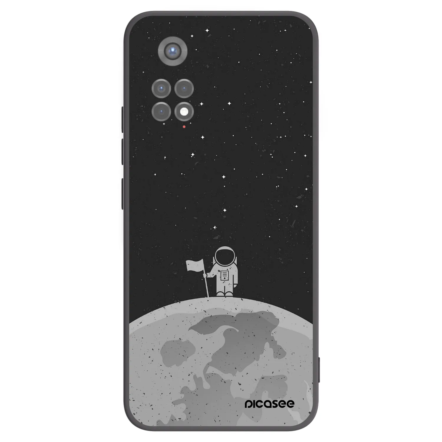 Picasee silikonski črni ovitek za Xiaomi Redmi Note 11S 5G - Astronaut