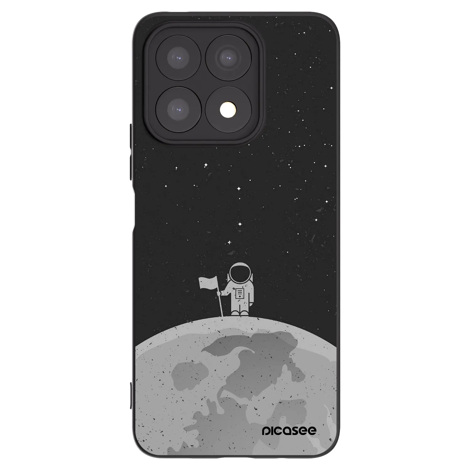 Picasee silikonski črni ovitek za Honor X8a - Astronaut