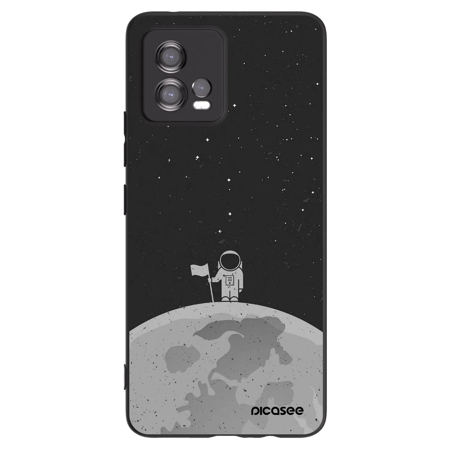 Picasee silikonski črni ovitek za Motorola Moto G72 - Astronaut