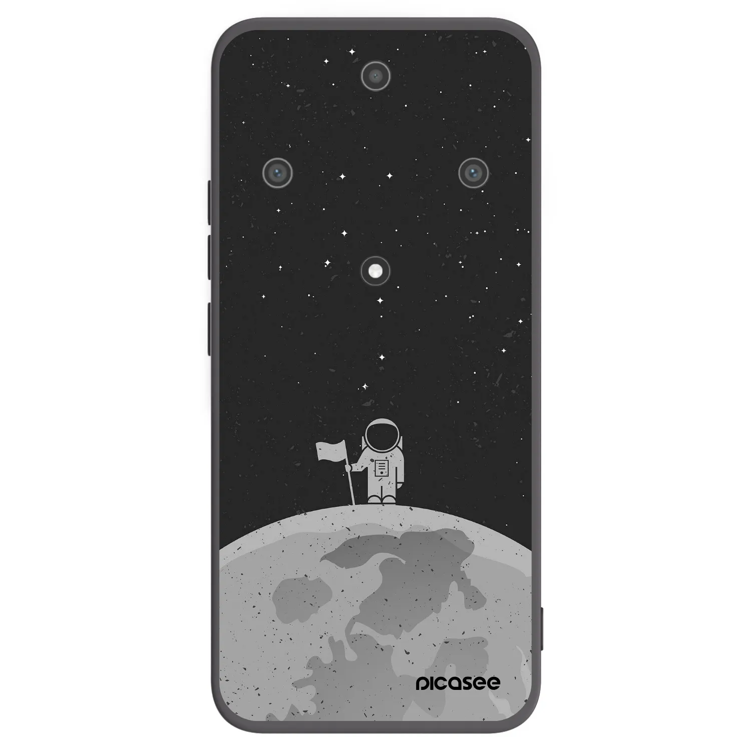 Picasee silikonski črni ovitek za Honor Magic5 Lite 5G - Astronaut
