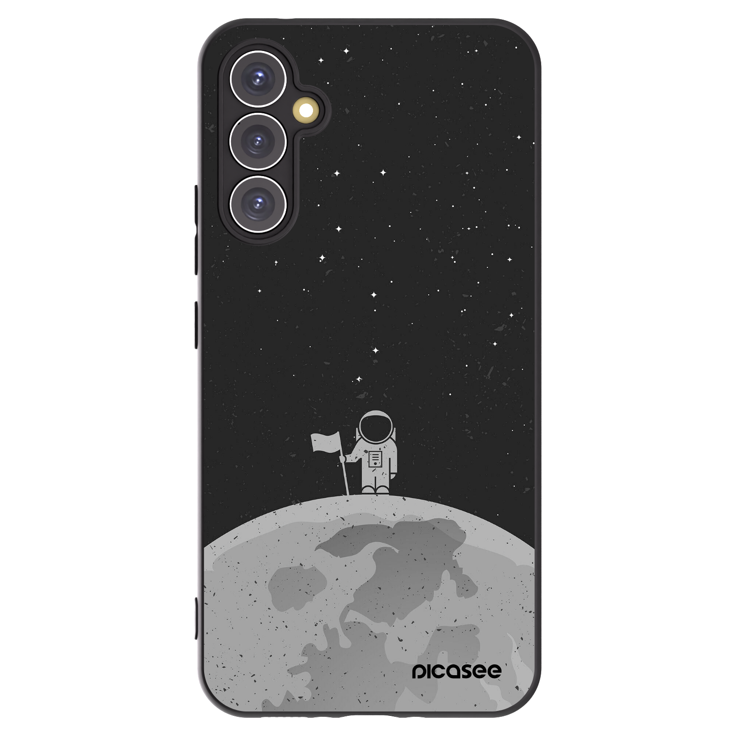 Picasee silikonski črni ovitek za Samsung Galaxy A34 5G A346B - Astronaut