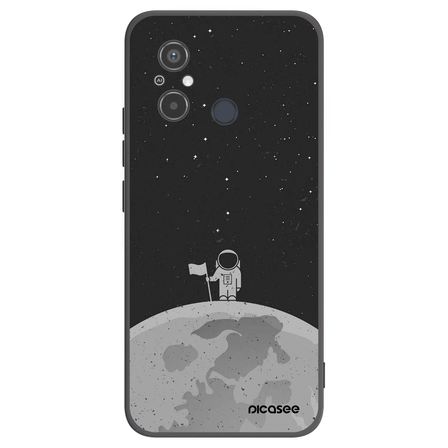 Picasee silikonski črni ovitek za Xiaomi Redmi 12C - Astronaut
