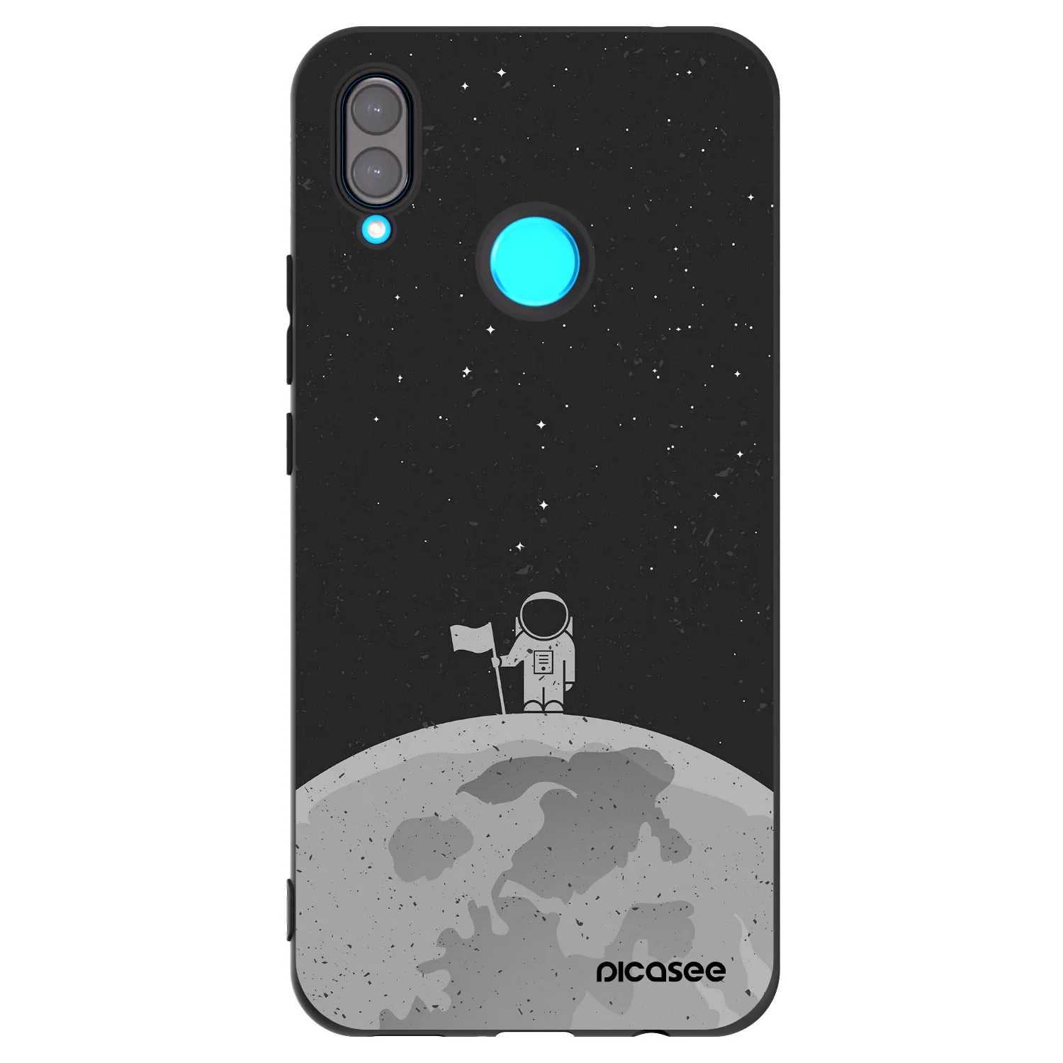 Picasee silikonski črni ovitek za Huawei Nova 3 - Astronaut