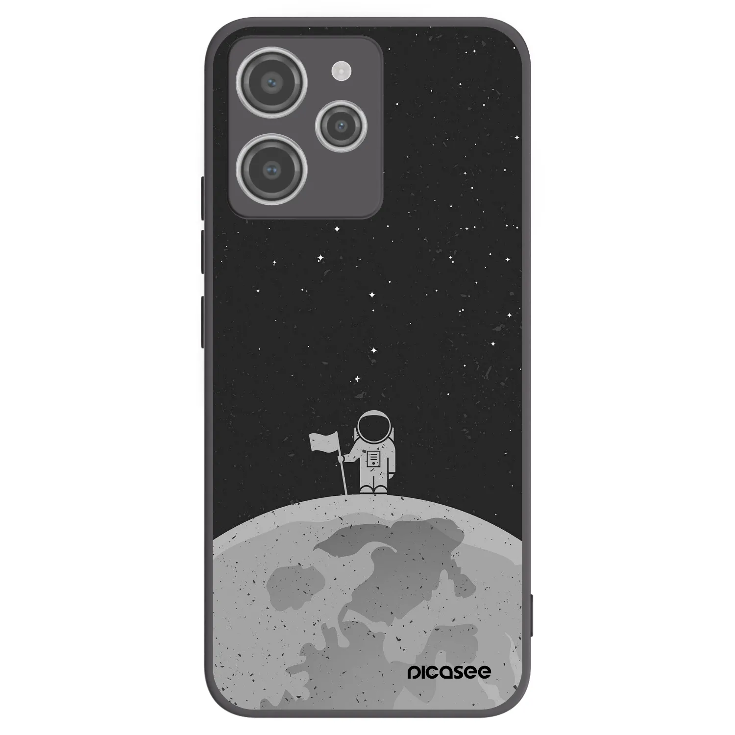 Picasee silikonski črni ovitek za Xiaomi Redmi 12 4G - Astronaut