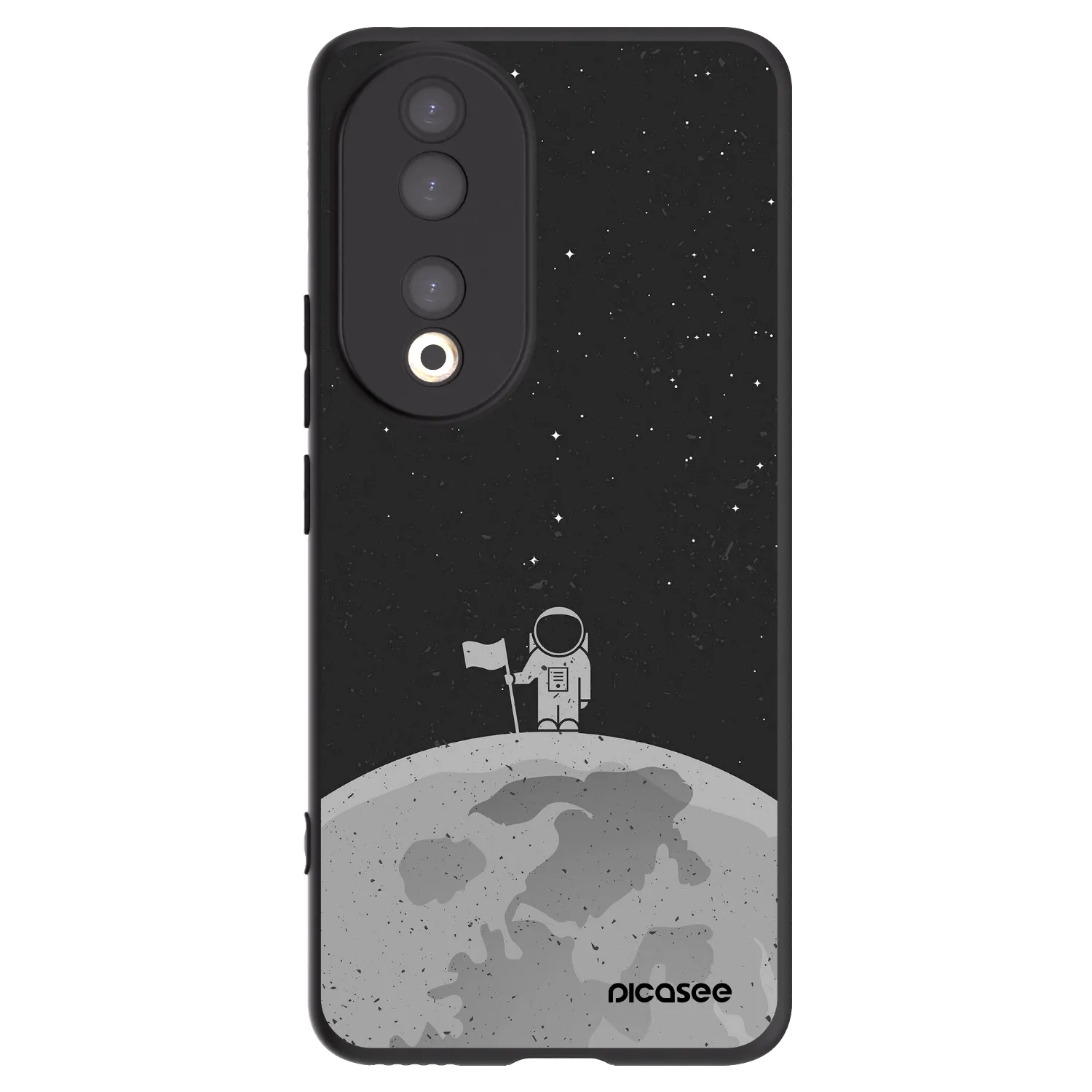 Picasee silikonski črni ovitek za Honor 90 5G - Astronaut