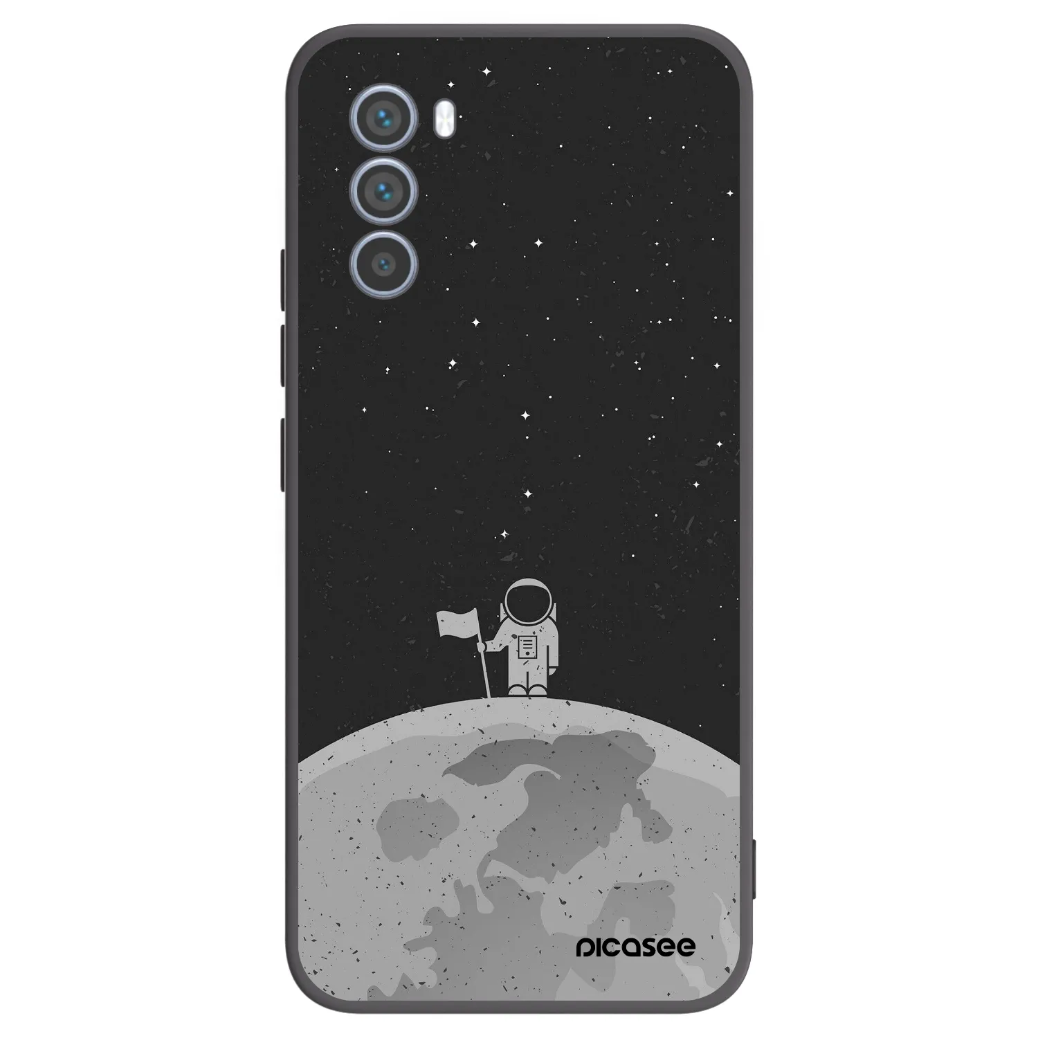 Picasee silikonski črni ovitek za Motorola Moto G62 - Astronaut