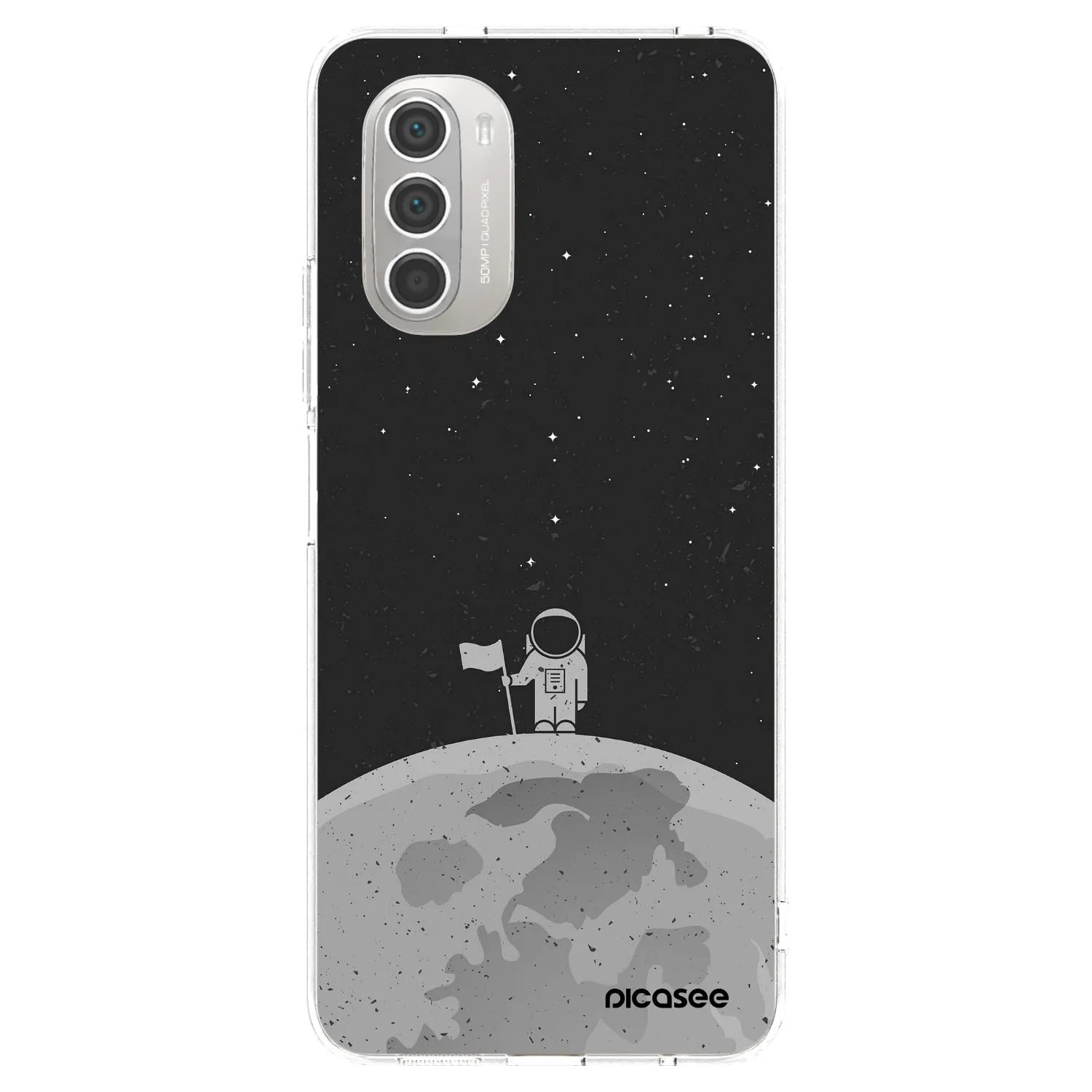 Picasee silikonski prozorni ovitek za Motorola Moto G51 - Astronaut