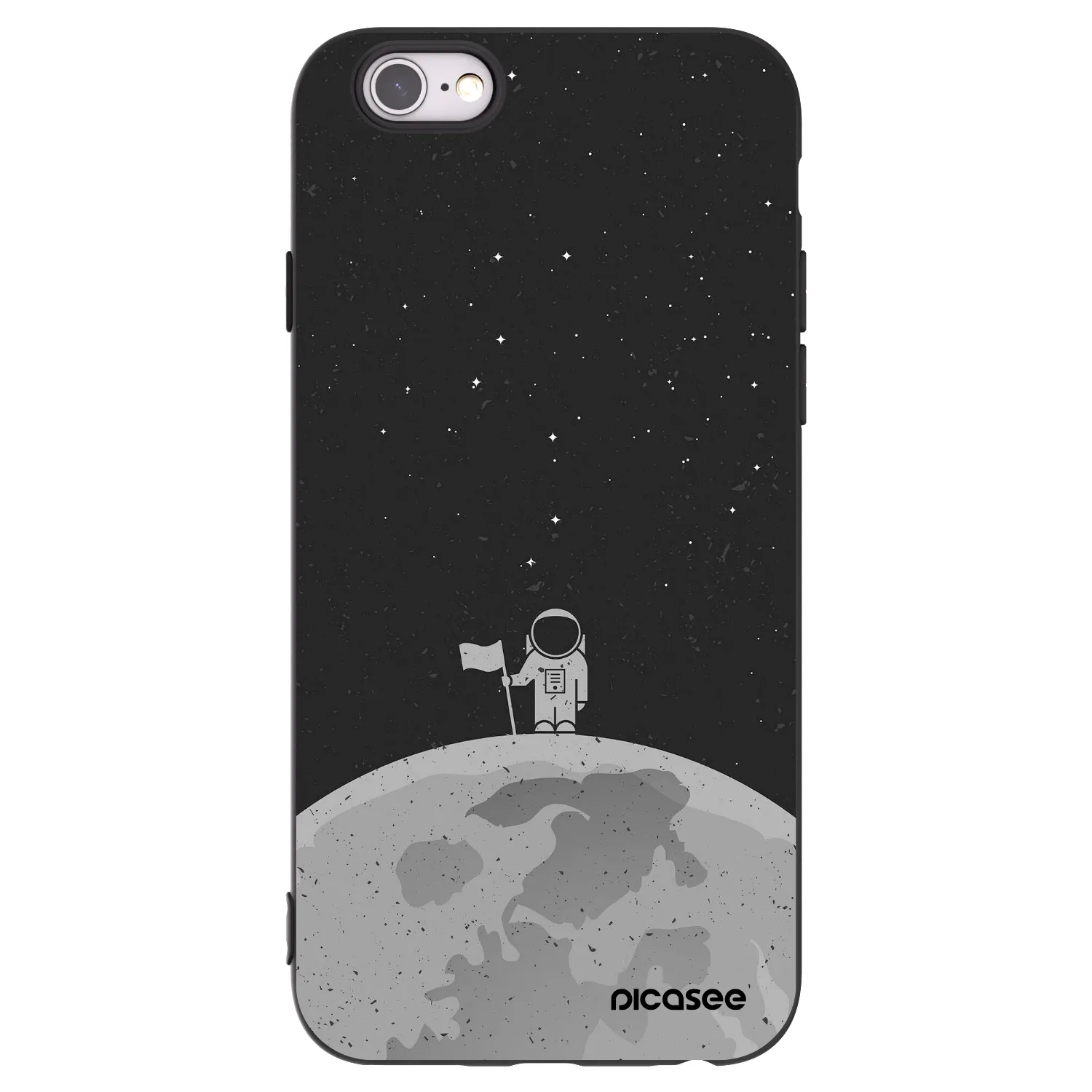 Picasee silikonski črni ovitek za Apple iPhone 6/6S - Astronaut