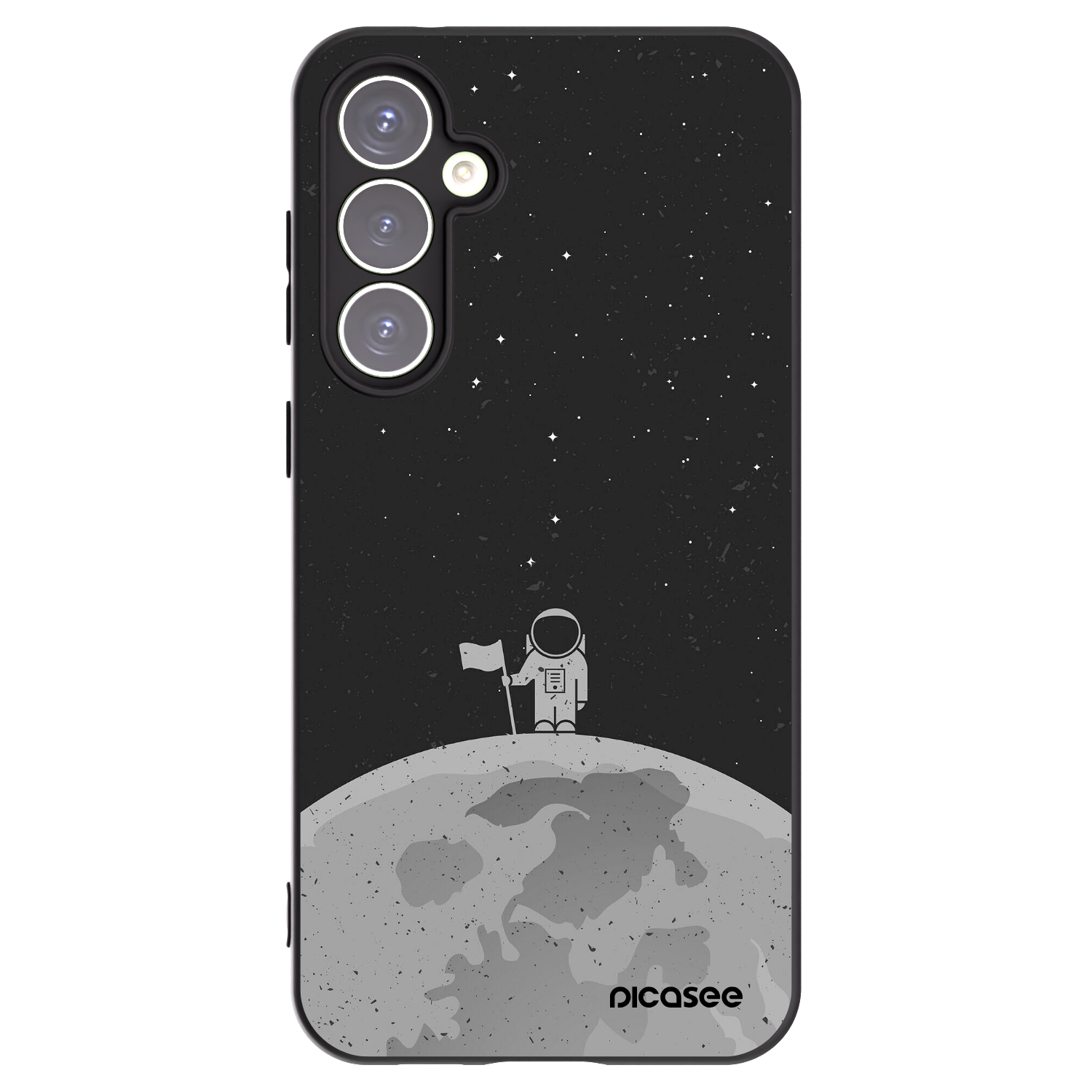 Picasee silikonski črni ovitek za Samsung Galaxy S23 FE S711B - Astronaut