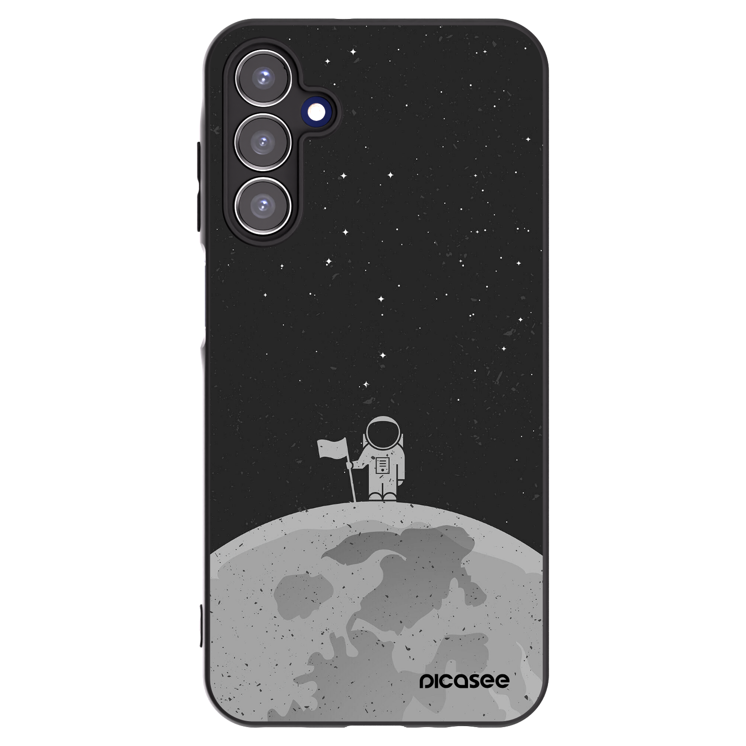 Picasee silikonski črni ovitek za Samsung Galaxy A15 A156B 5G - Astronaut