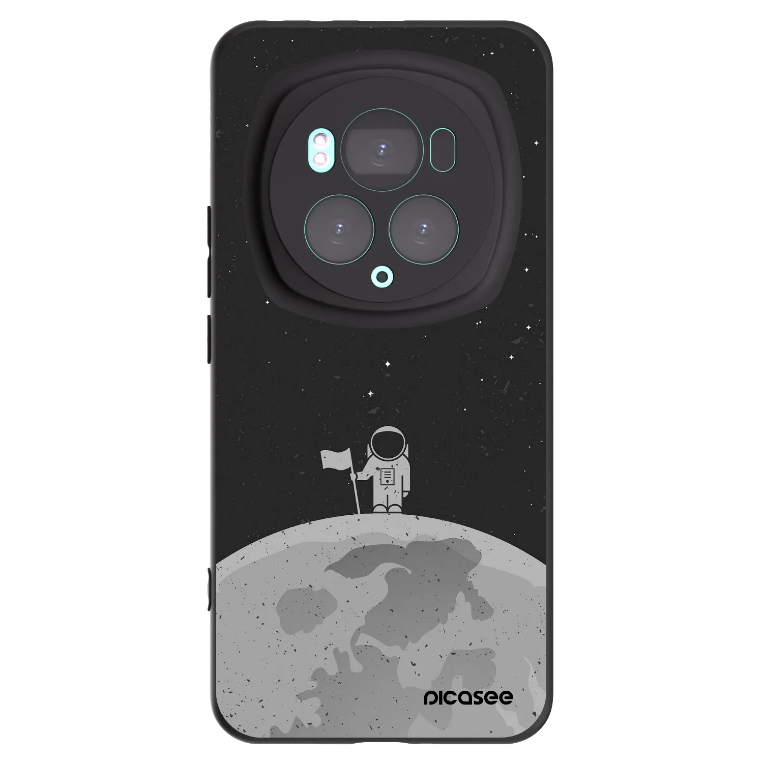 Picasee silikonski črni ovitek za Honor Magic6 Pro - Astronaut