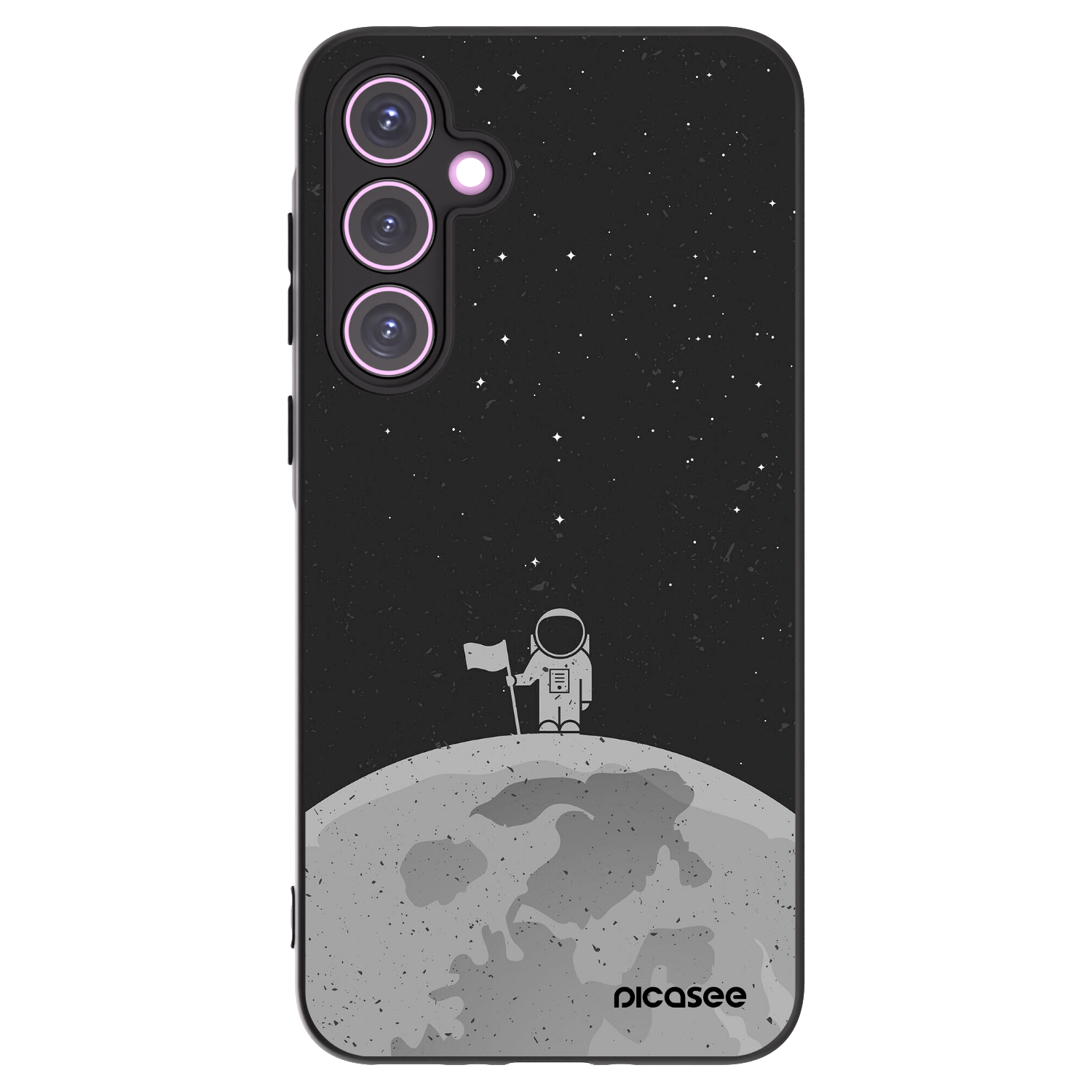Picasee silikonski črni ovitek za Samsung Galaxy A35 5G A356B - Astronaut