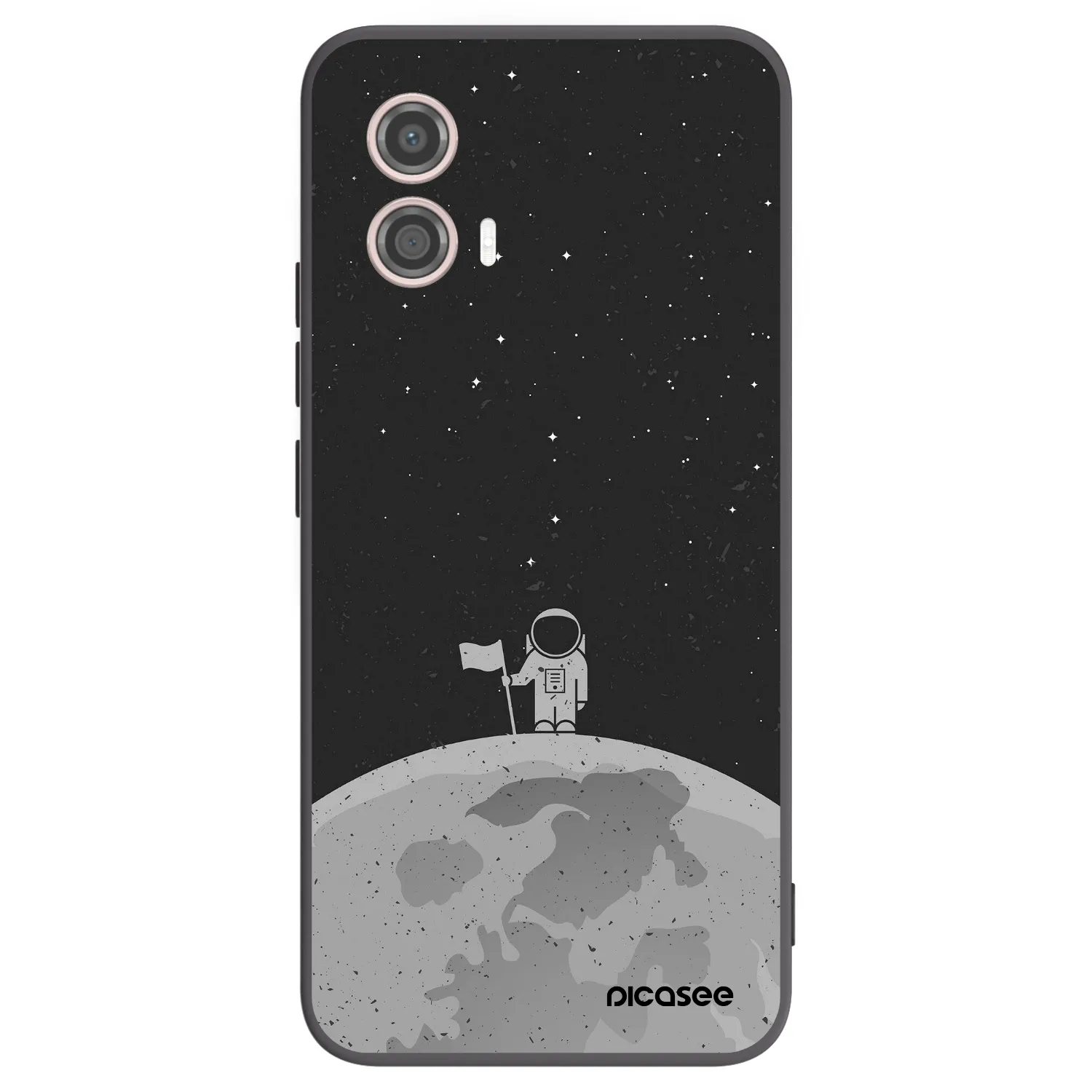 Picasee silikonski črni ovitek za Motorola Moto G53 5G - Astronaut