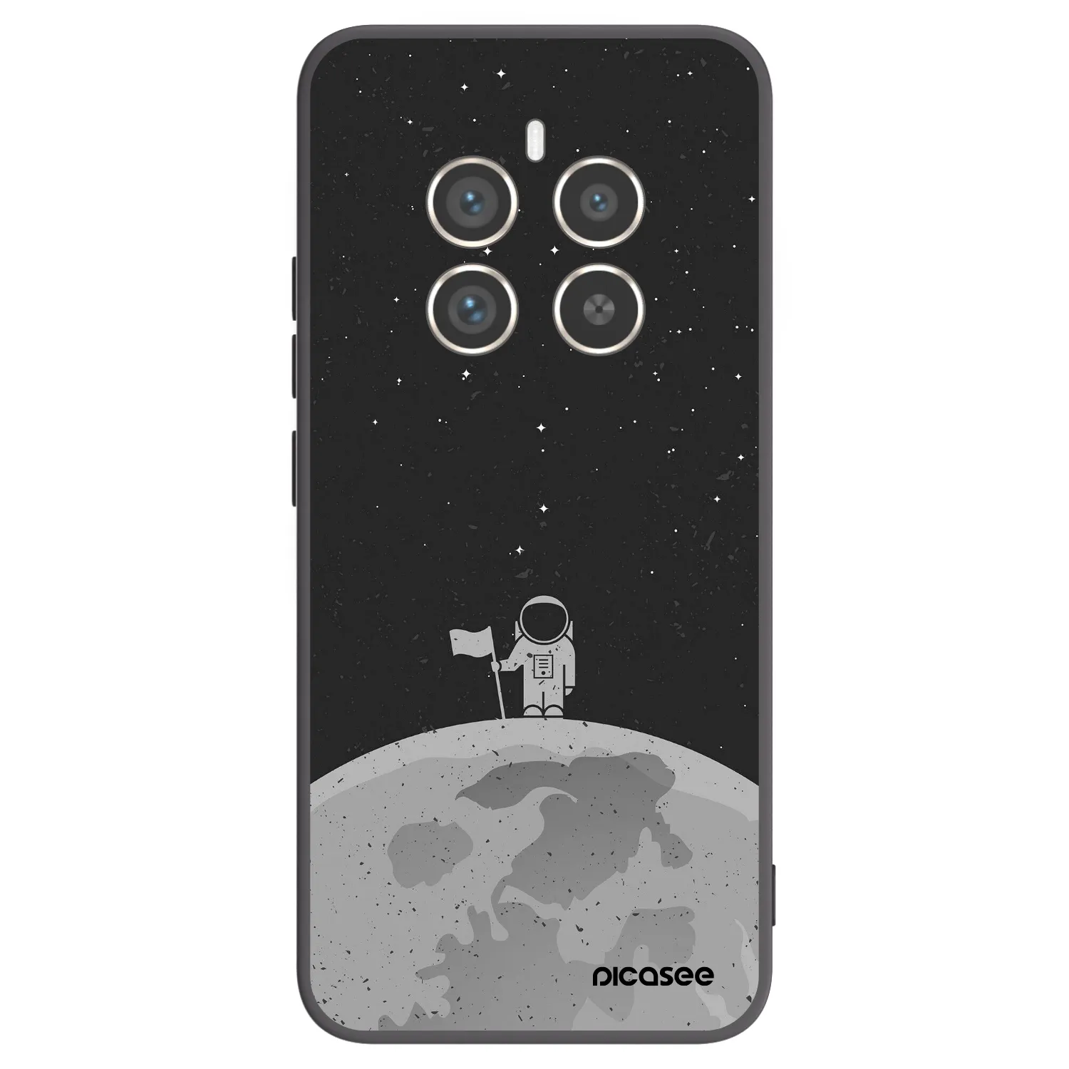 Picasee silikonski črni ovitek za Realme 12 Pro 5G - Astronaut