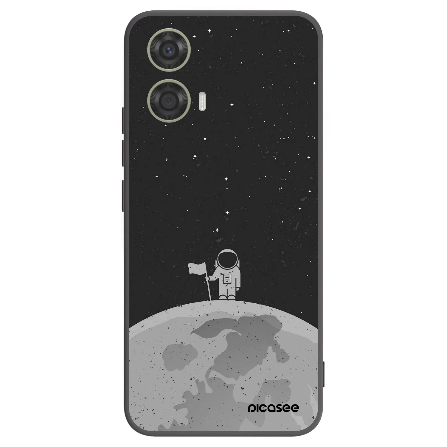 Picasee silikonski črni ovitek za Motorola Moto G24 - Astronaut