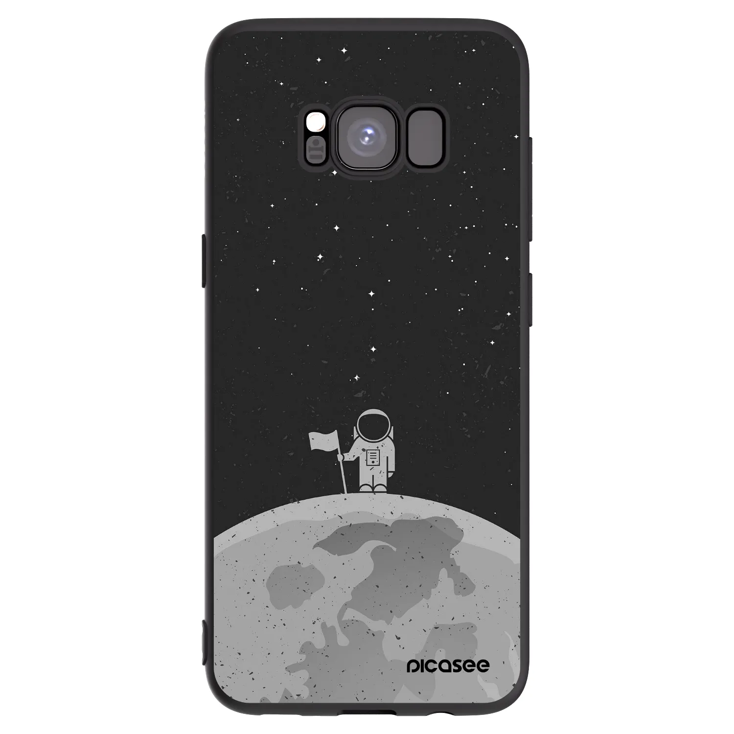 Picasee silikonski črni ovitek za Samsung Galaxy S8 G950F - Astronaut