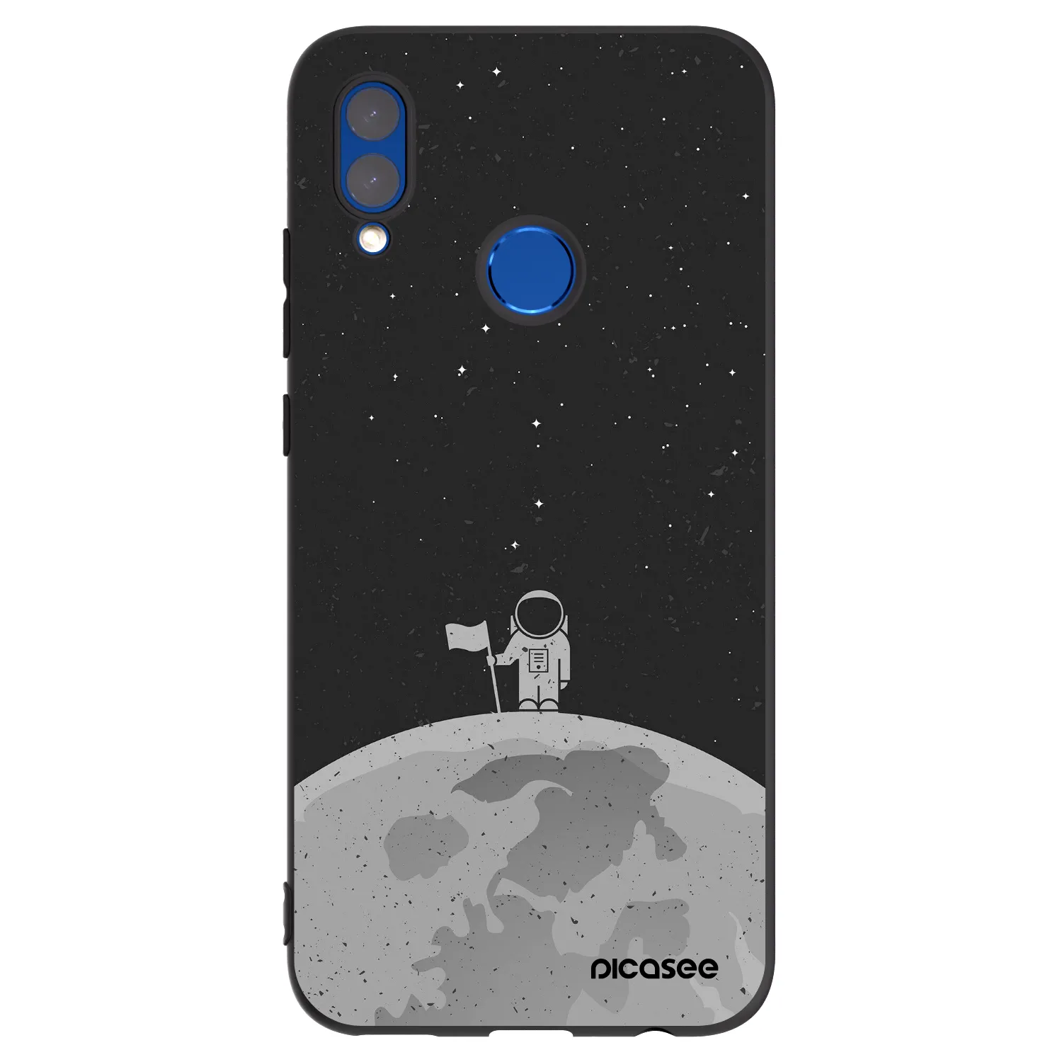 Picasee silikonski črni ovitek za Huawei P Smart 2019 - Astronaut