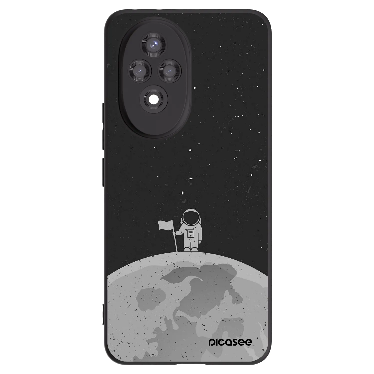 Picasee silikonski črni ovitek za Honor 200 5G - Astronaut