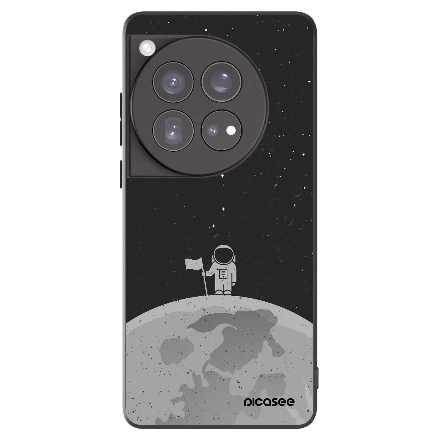 Picasee silikonski črni ovitek za OnePlus 12 5G - Astronaut