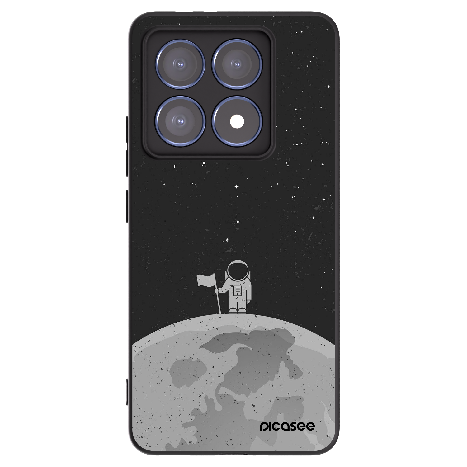 Picasee silikonski črni ovitek za Xiaomi 14T Pro - Astronaut