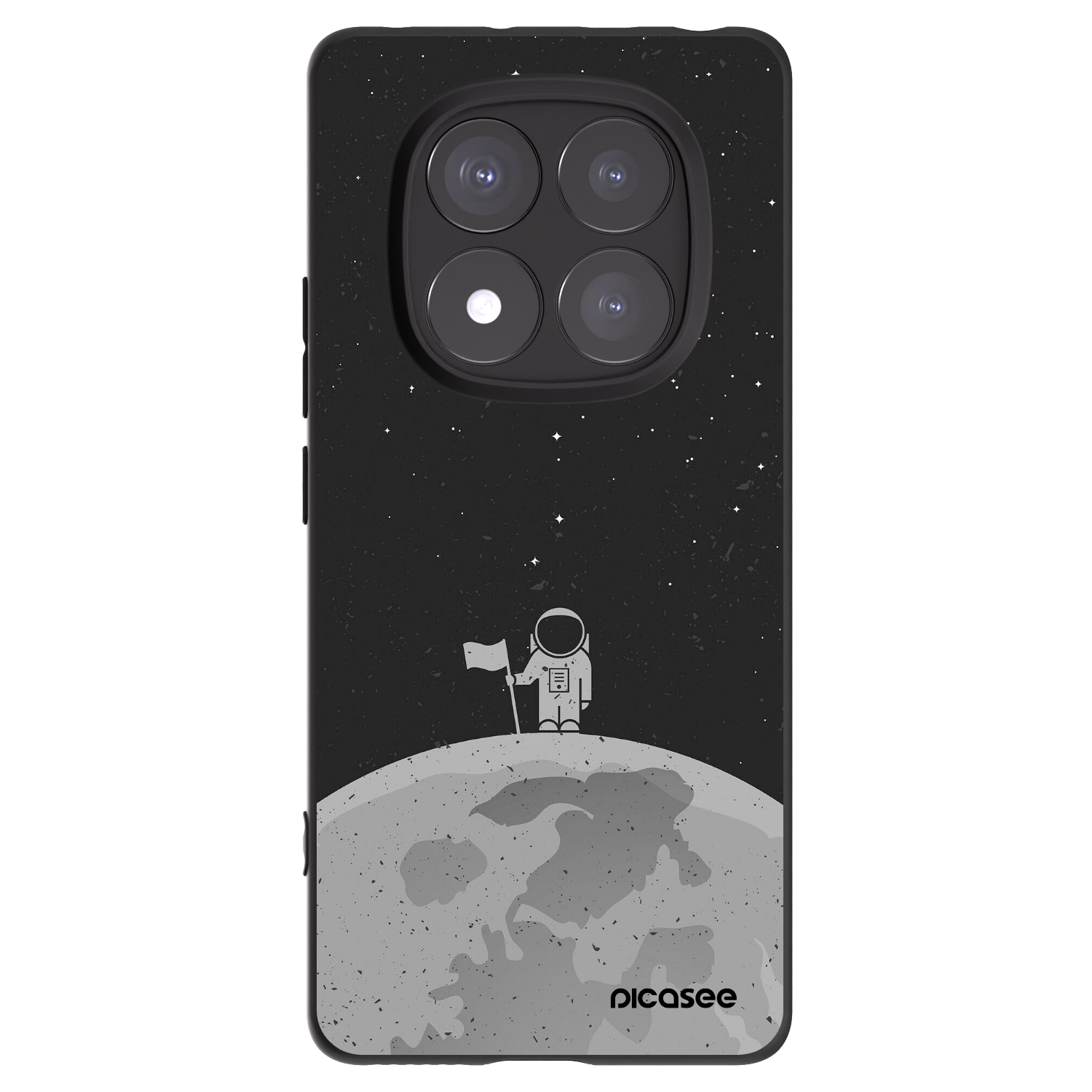 Picasee silikonski črni ovitek za Xiaomi Redmi Note 14 Pro+ 5G - Astronaut