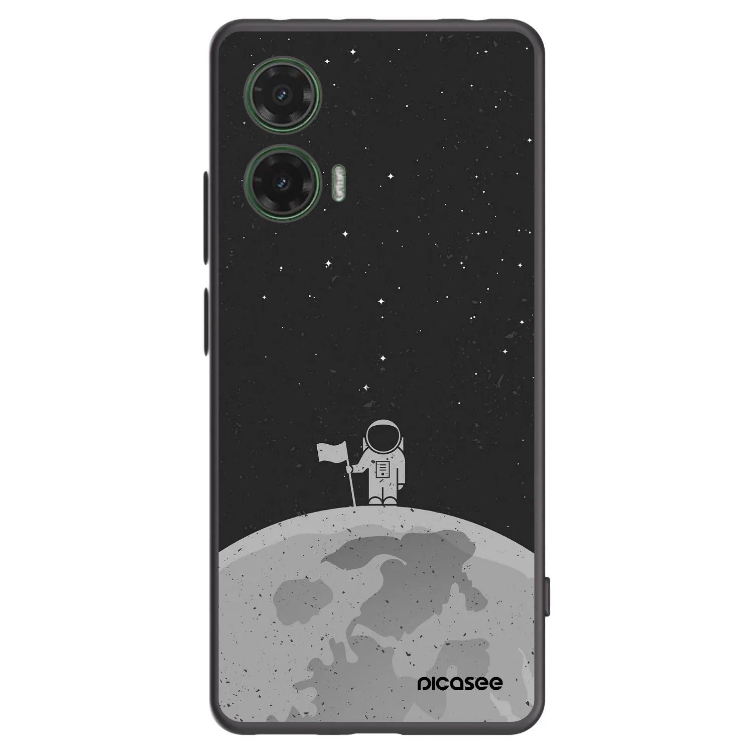 Picasee silikonski črni ovitek za Motorola Moto G35 5G - Astronaut