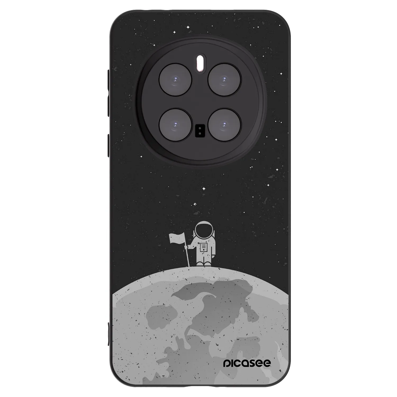 Picasee silikonski črni ovitek za Honor Magic7 Pro 5G - Astronaut