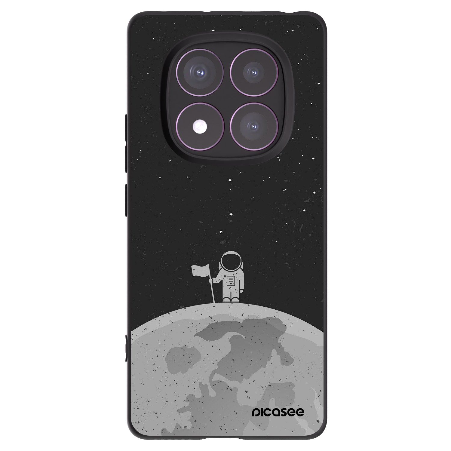 Picasee silikonski črni ovitek za Xiaomi Redmi Note 14 Pro 4G - Astronaut