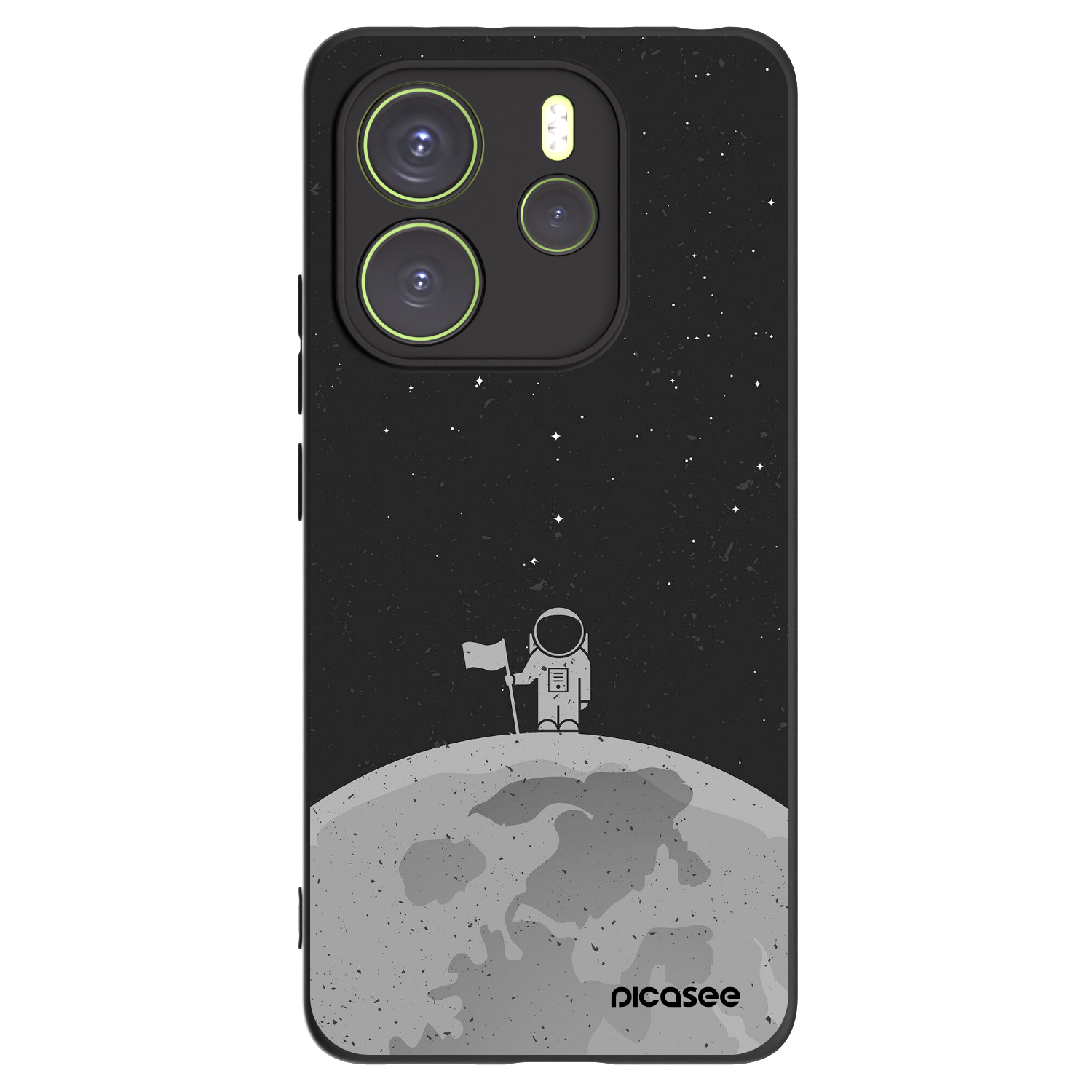 Picasee silikonski črni ovitek za Xiaomi Redmi Note 14 4G - Astronaut
