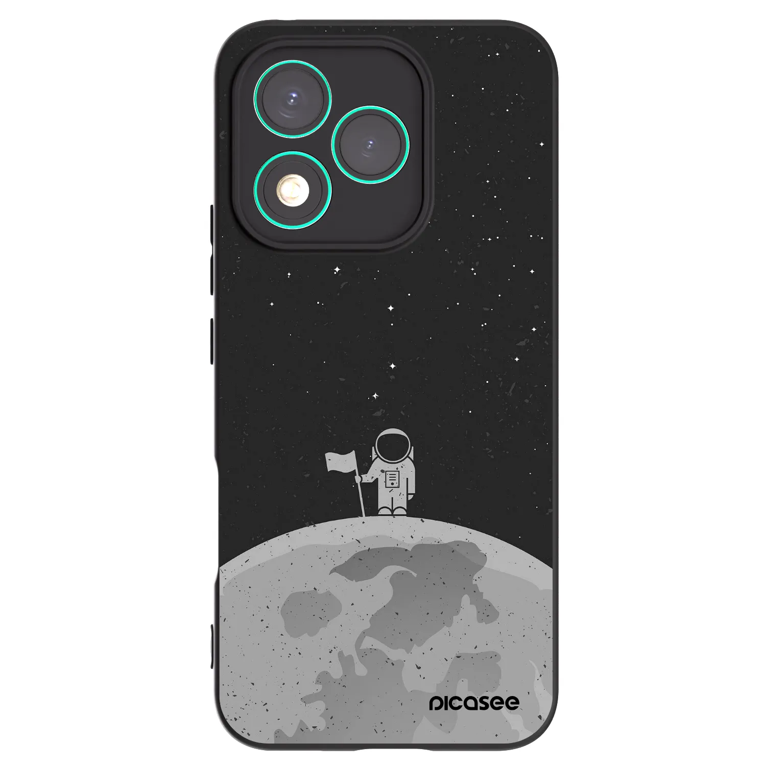 Picasee silikonski črni ovitek za Honor 400 Lite 5G - Astronaut