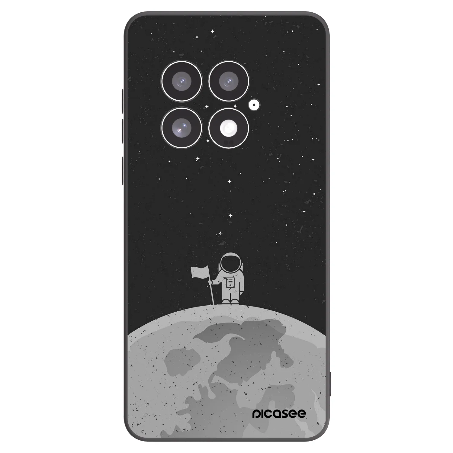 Picasee silikonski črni ovitek za OnePlus 13 5G - Astronaut