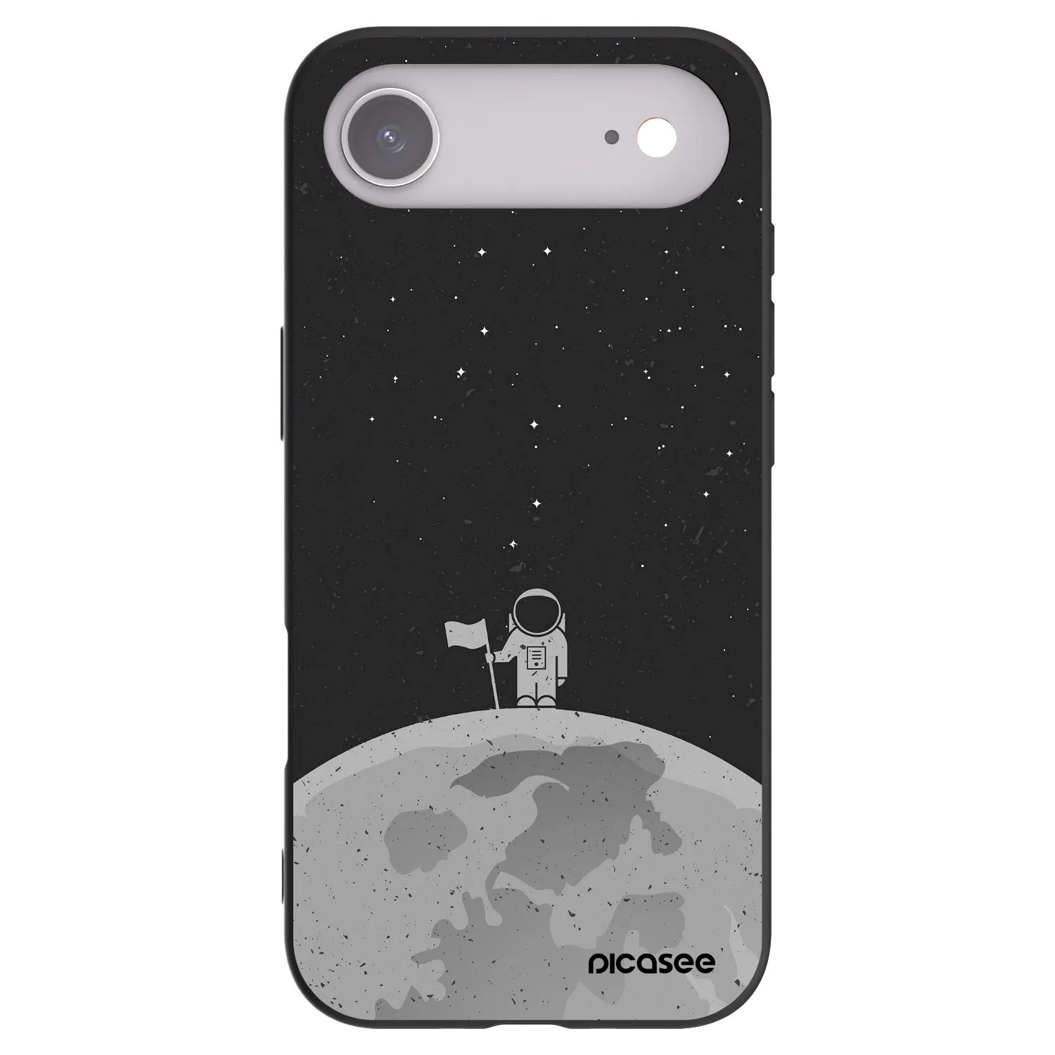 Picasee silikonski črni ovitek za Apple iPhone Air - Astronaut