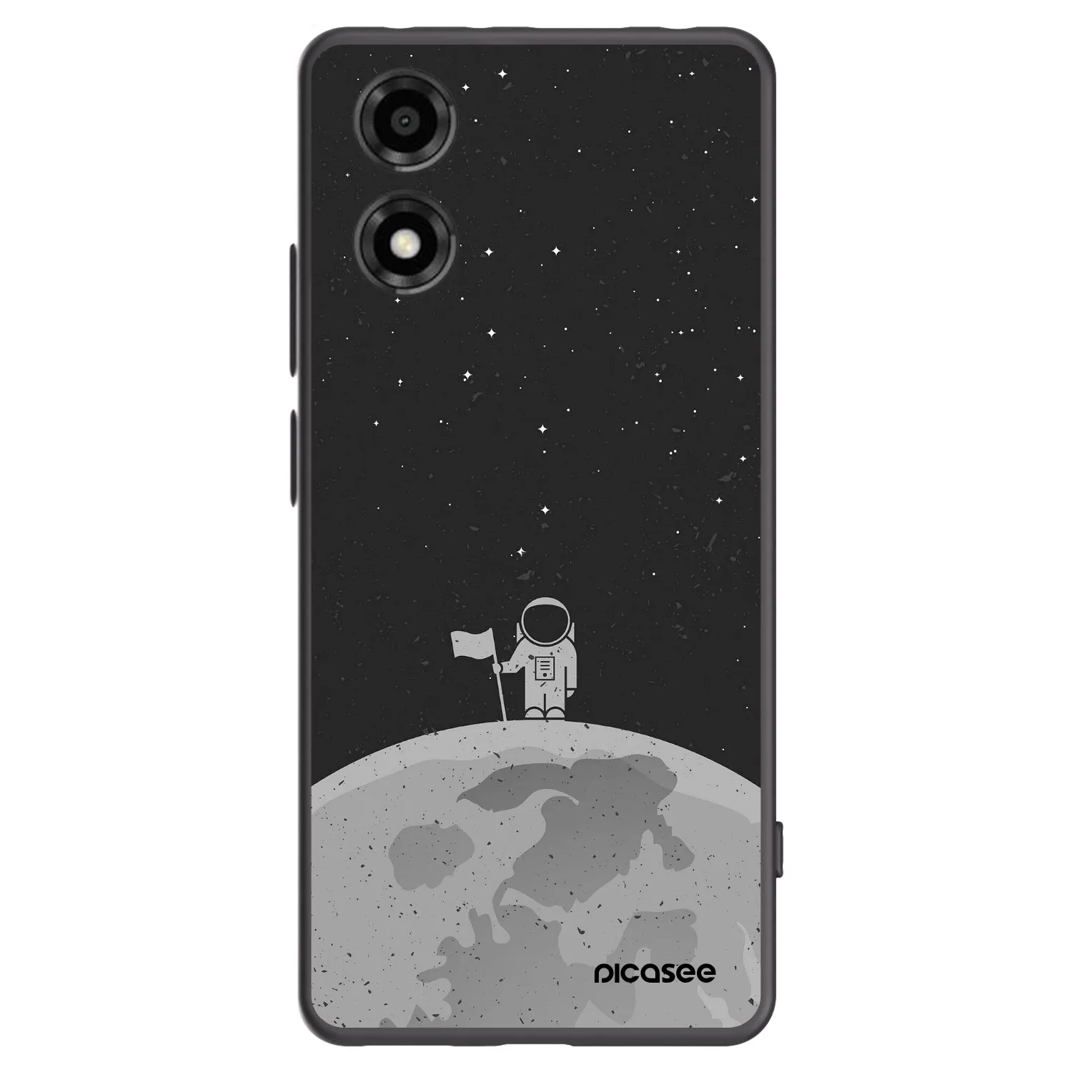 Picasee silikonski črni ovitek za Motorola Moto E14 - Astronaut