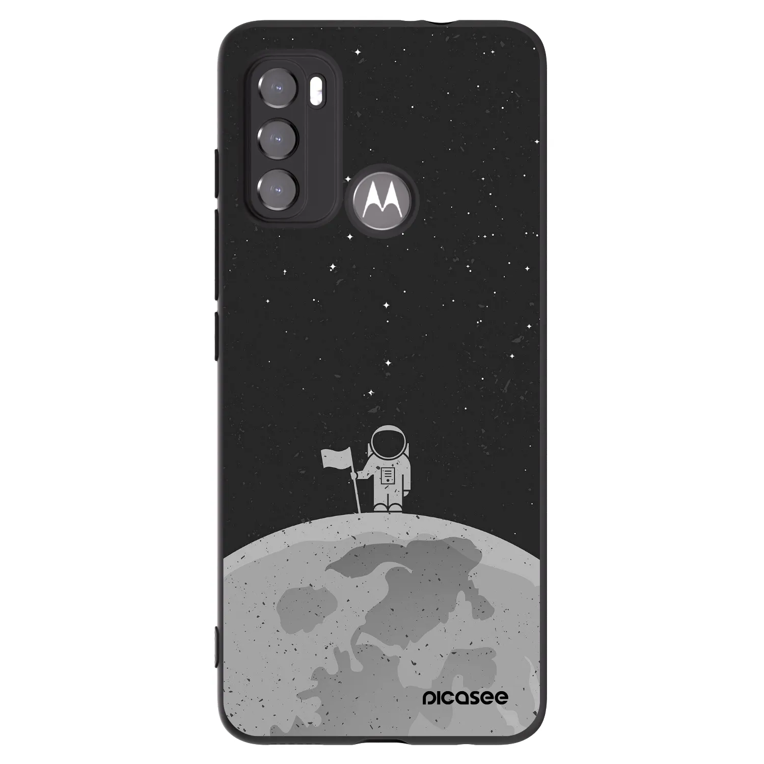 Picasee silikonski črni ovitek za Motorola Edge 60 5G - Astronaut