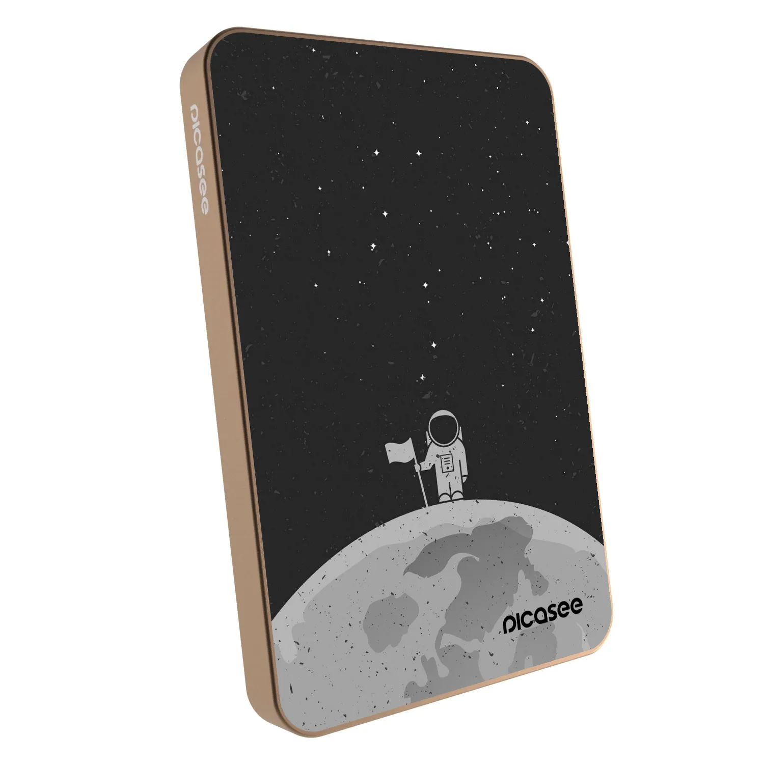 Picasee Prenosna baterija z MagSafe 5 000 mAh Zlati - Astronaut