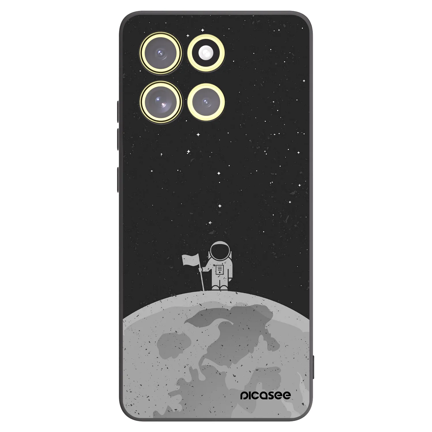 Picasee silikonski črni ovitek za Motorola Moto G86 Power 5G - Astronaut