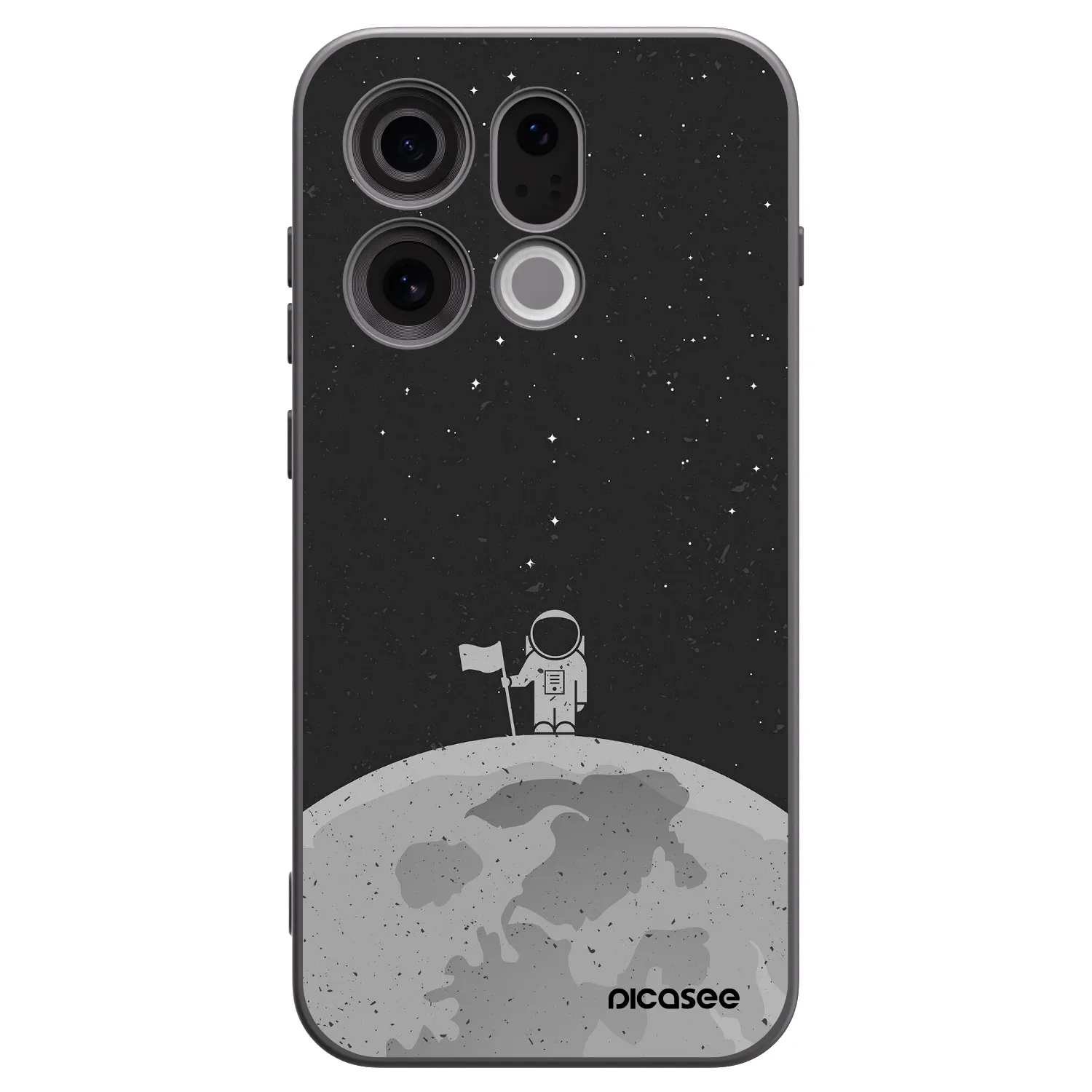 Picasee silikonski črni ovitek za OPPO Find X9 - Astronaut