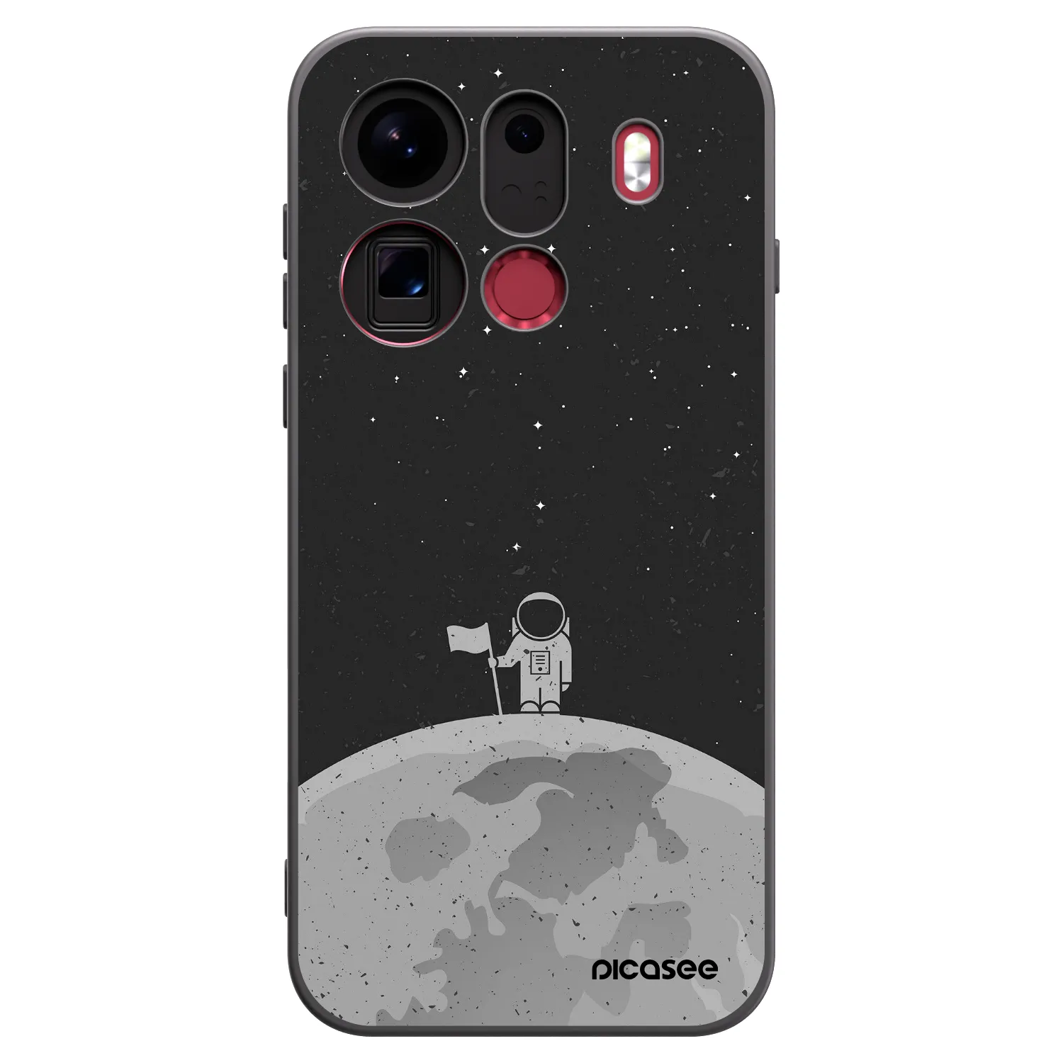Picasee silikonski črni ovitek za OPPO Find X9 Pro - Astronaut