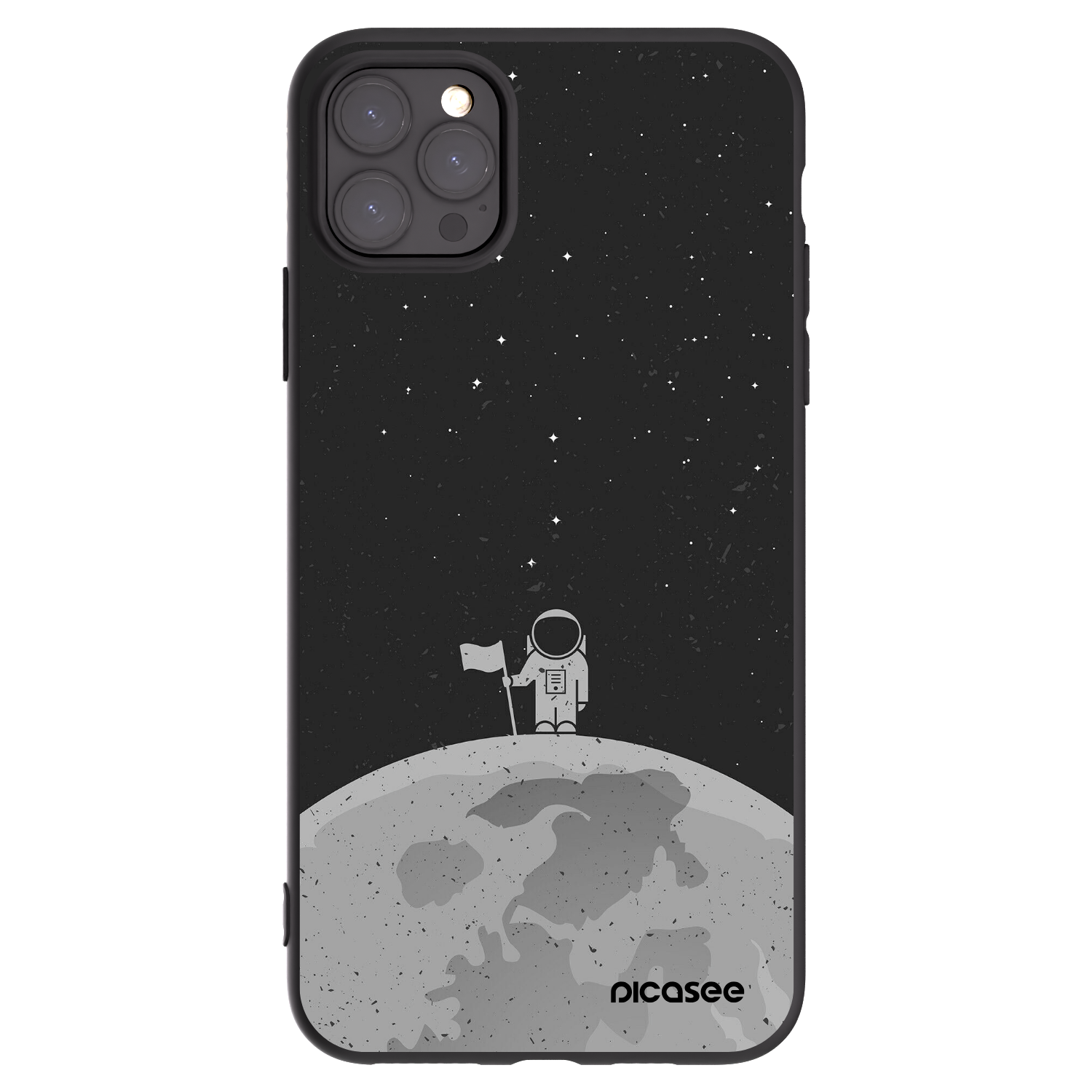 Picasee silikonski črni ovitek za Apple iPhone 11 Pro Max - Astronaut